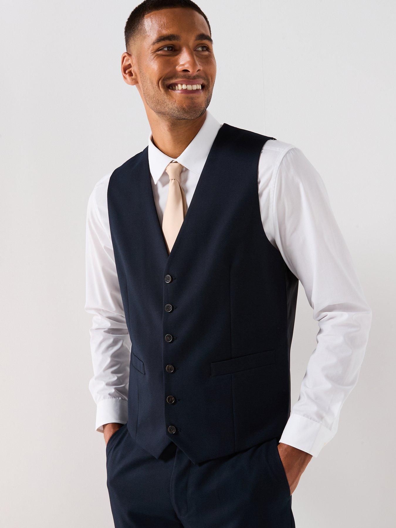 undefined Harcourt Standard Fit Waistcoat - Navy