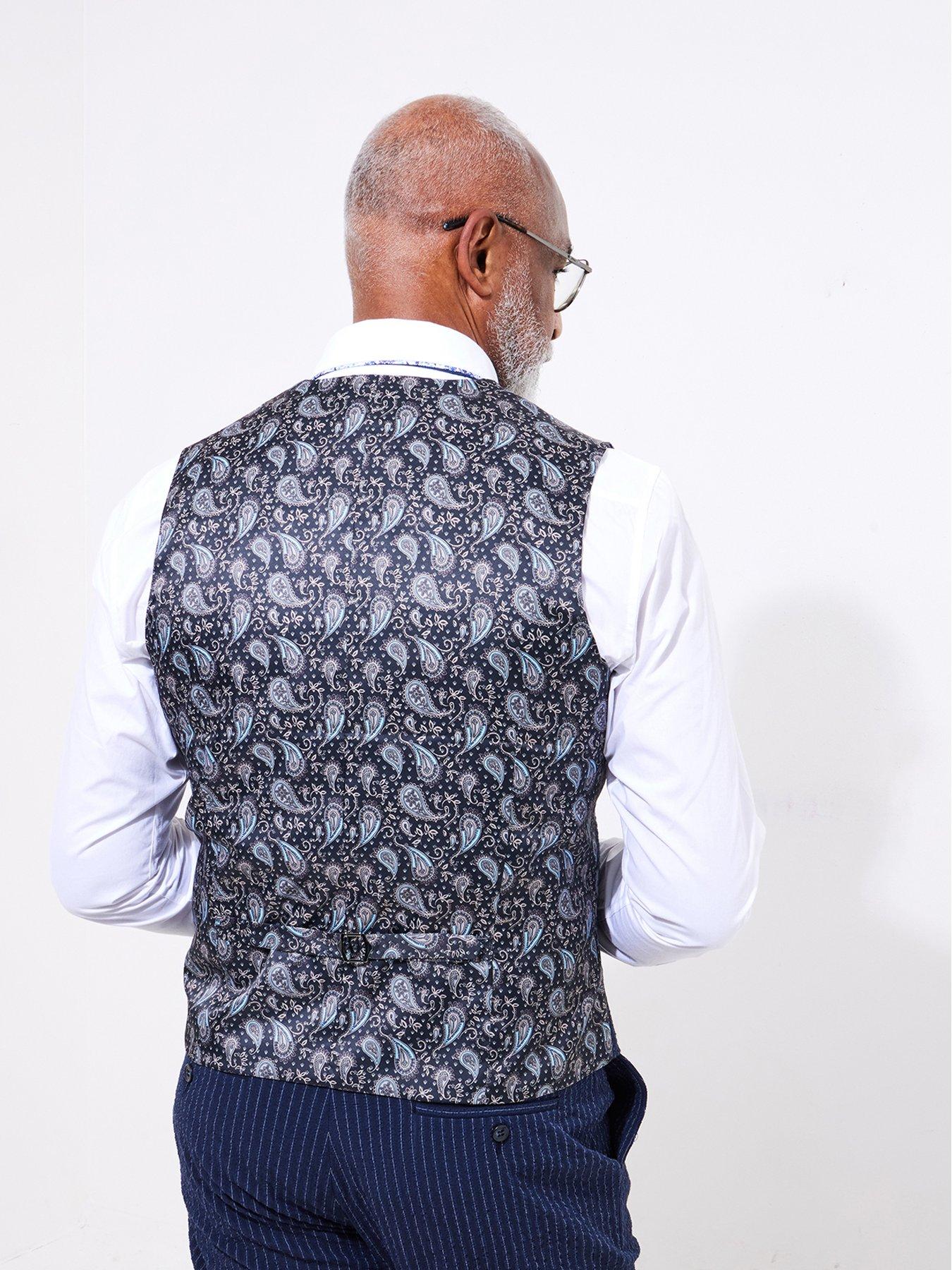 Image 4 of 5 of Joe Browns Pinstripe Textured Waistcoat - Navy