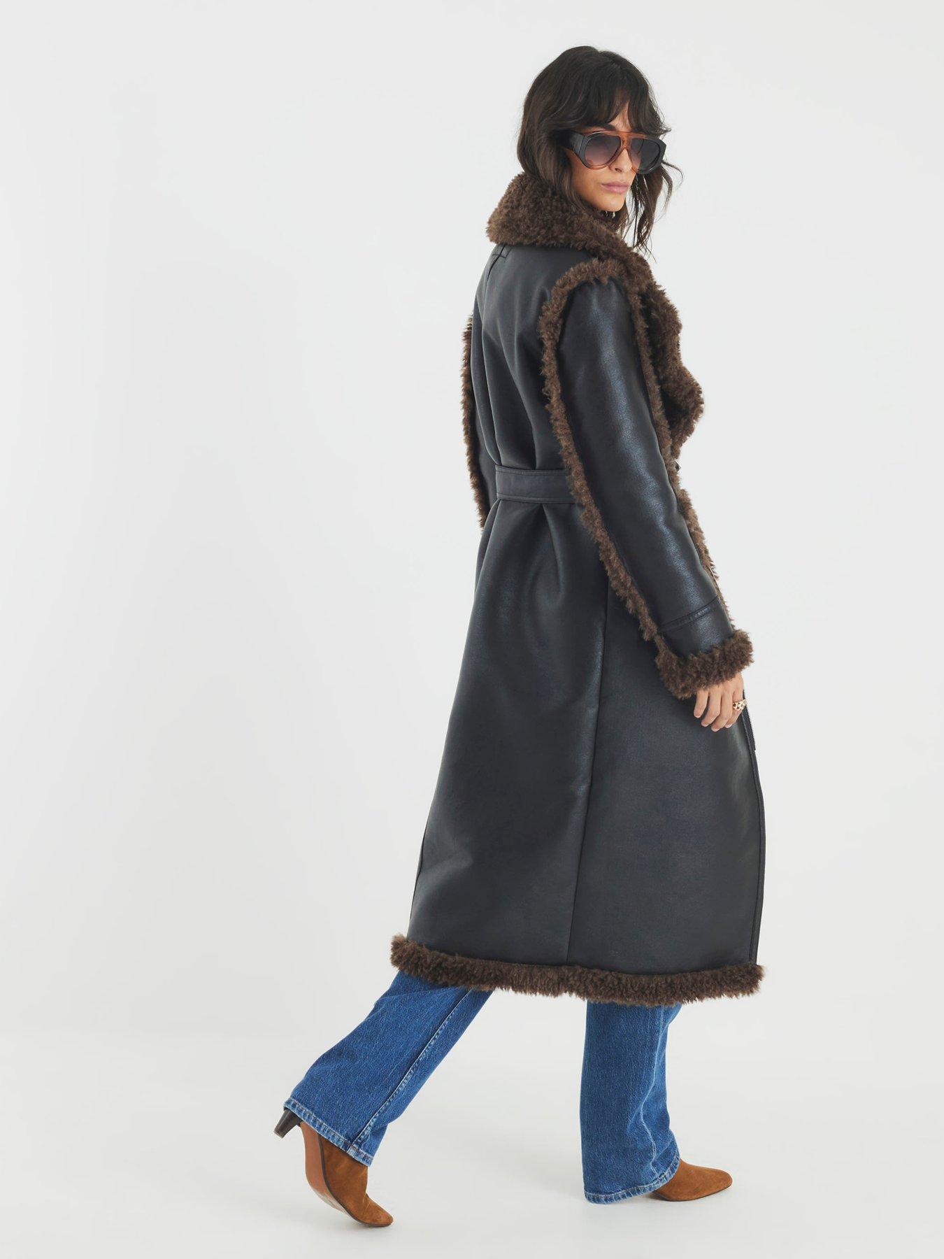 river-island-shearling-belted-trench-blackstillFront