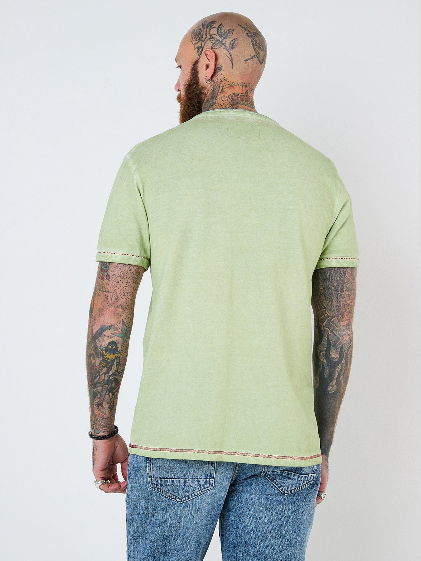 Image 3 of 6 of Joe Browns Joe Browns Carefree Customised Green Henley T-shirt