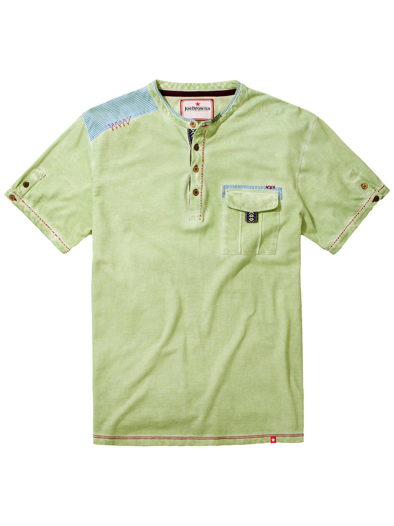 Image 6 of 6 of Joe Browns Joe Browns Carefree Customised Green Henley T-shirt