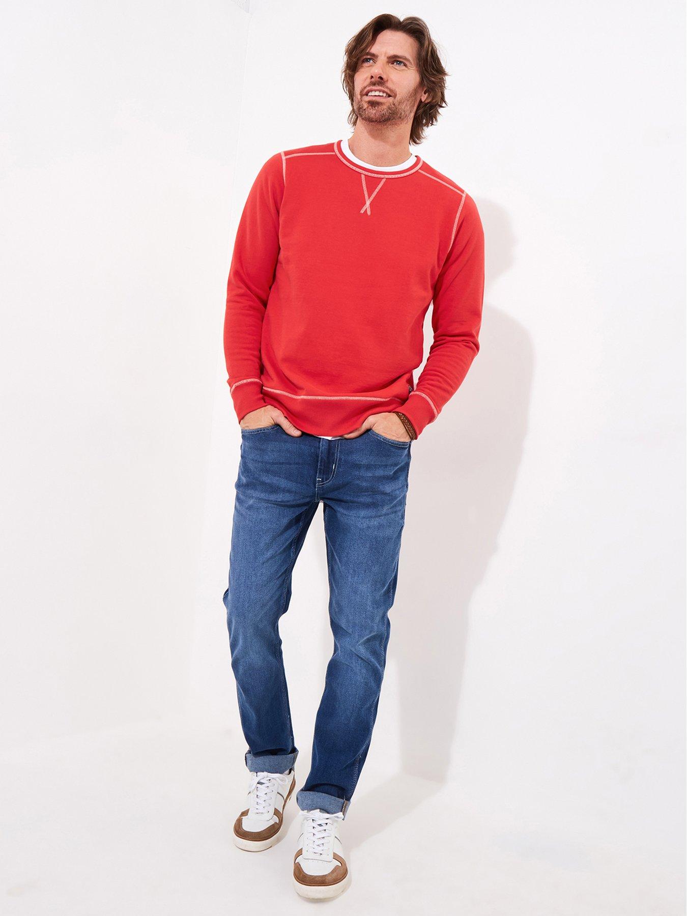 joe-browns-better-than-basic-crew-neck-sweat-top-redstillFront