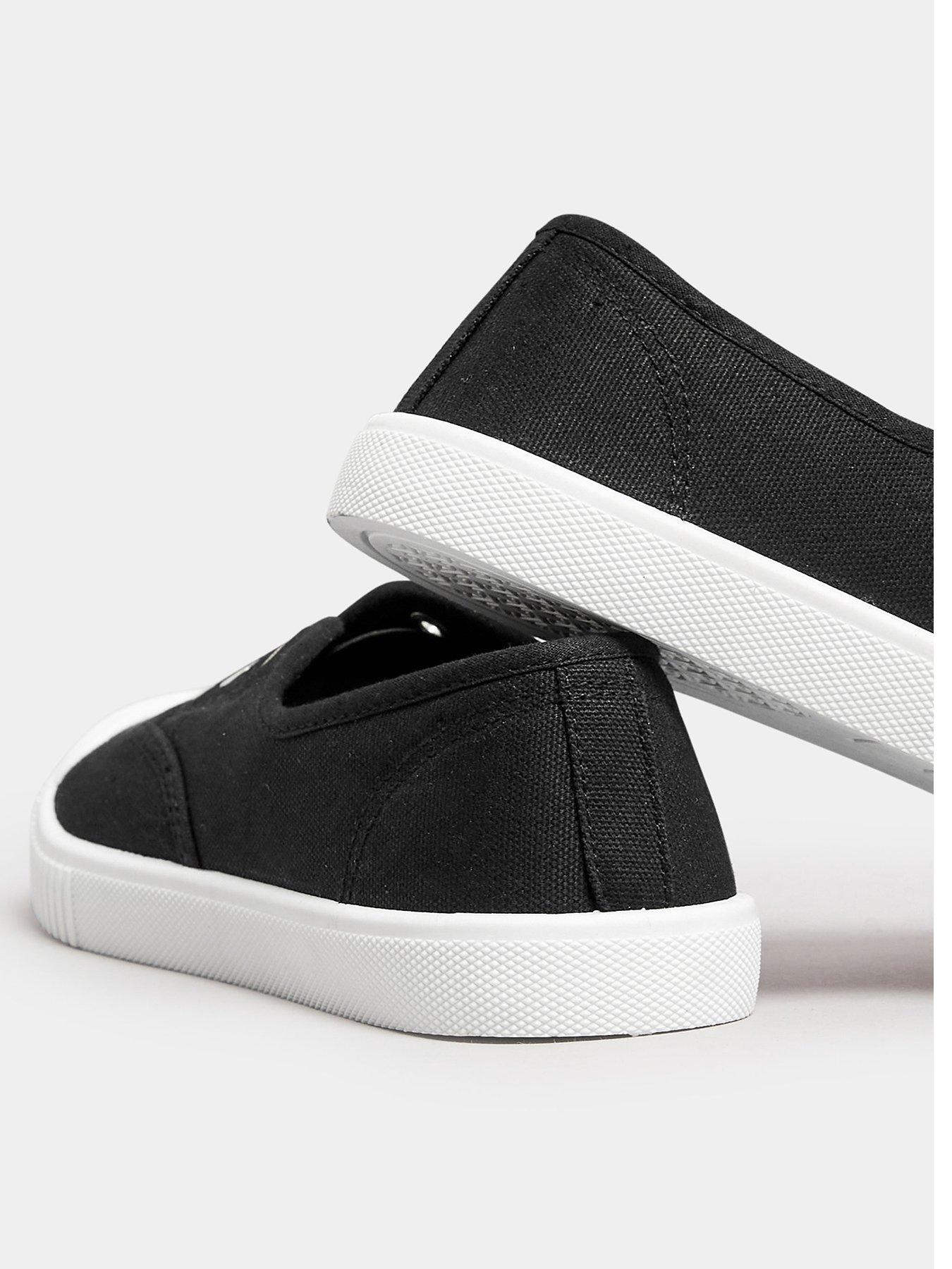 yours-wide-fit-lace-less-canvas-pumpsback
