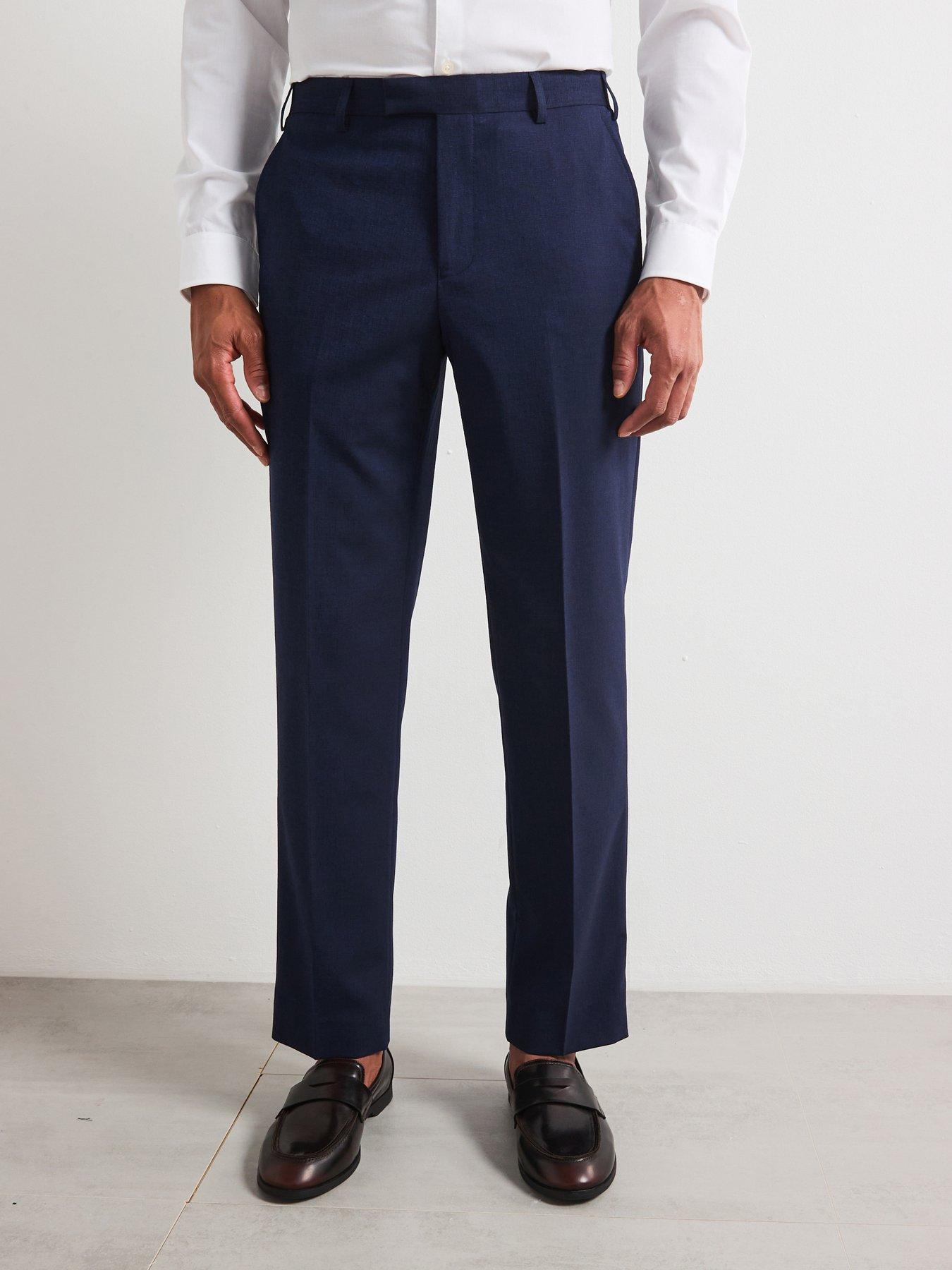 Image of Skopes Caspian Tailored Fit Suit Trousers - Navy
