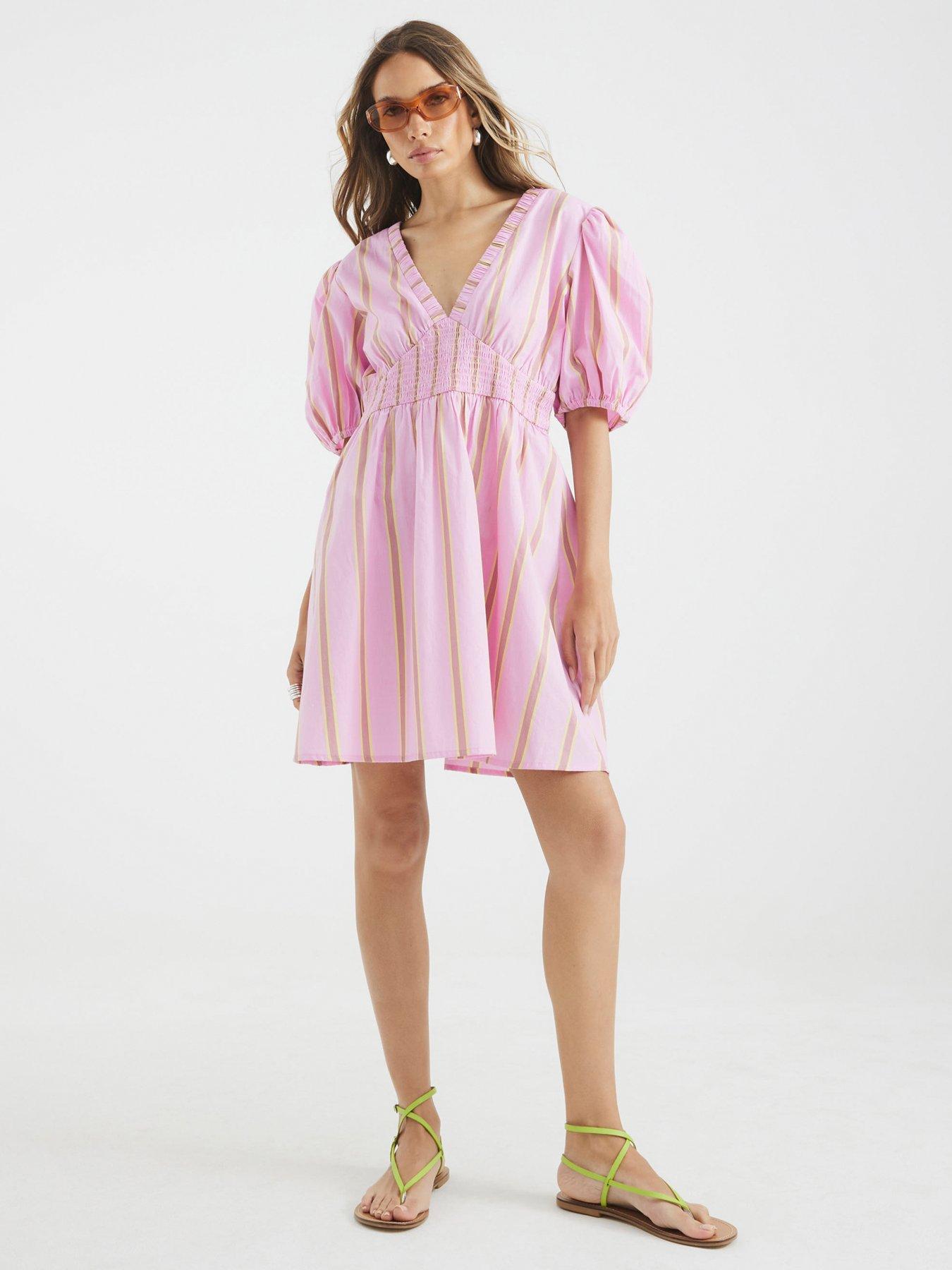 river-island-stripe-mini-dress-pink