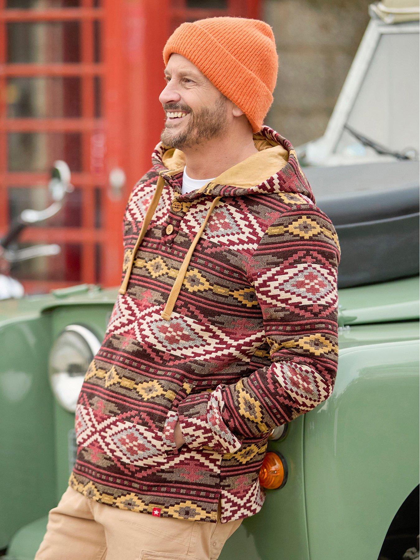 Image 2 of 6 of Joe Browns Cosy Campfire Woven Hoodie - Brown