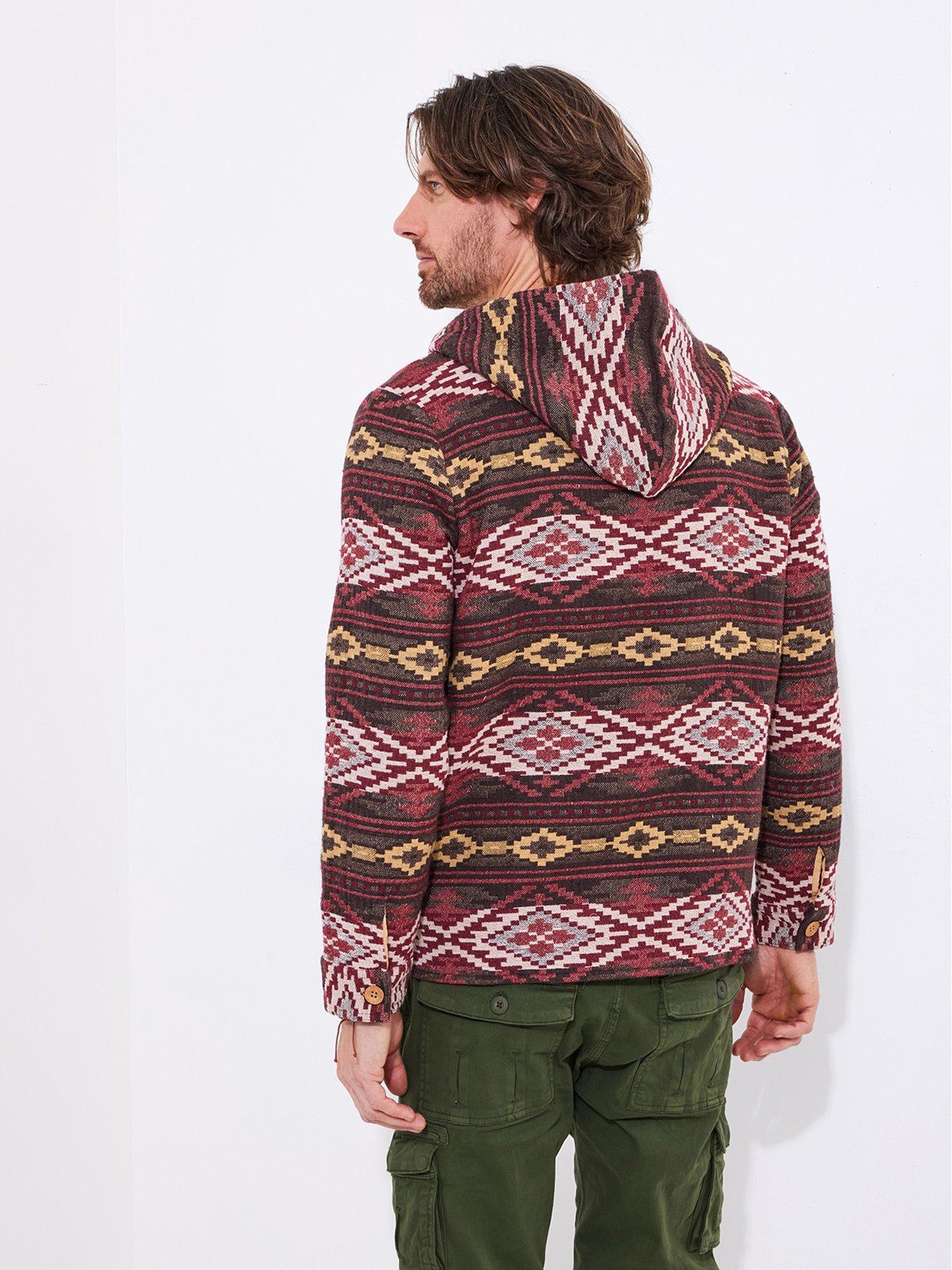 Image 3 of 6 of Joe Browns Cosy Campfire Woven Hoodie - Brown