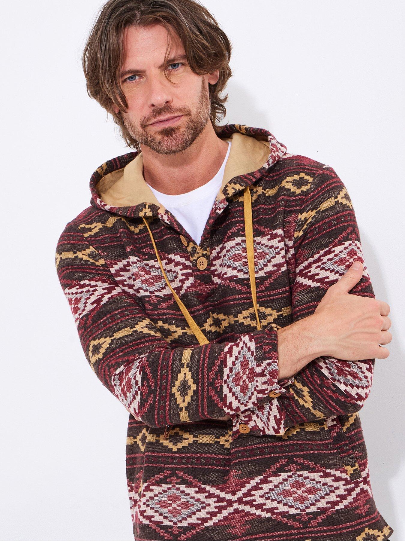 Image 4 of 6 of Joe Browns Cosy Campfire Woven Hoodie - Brown