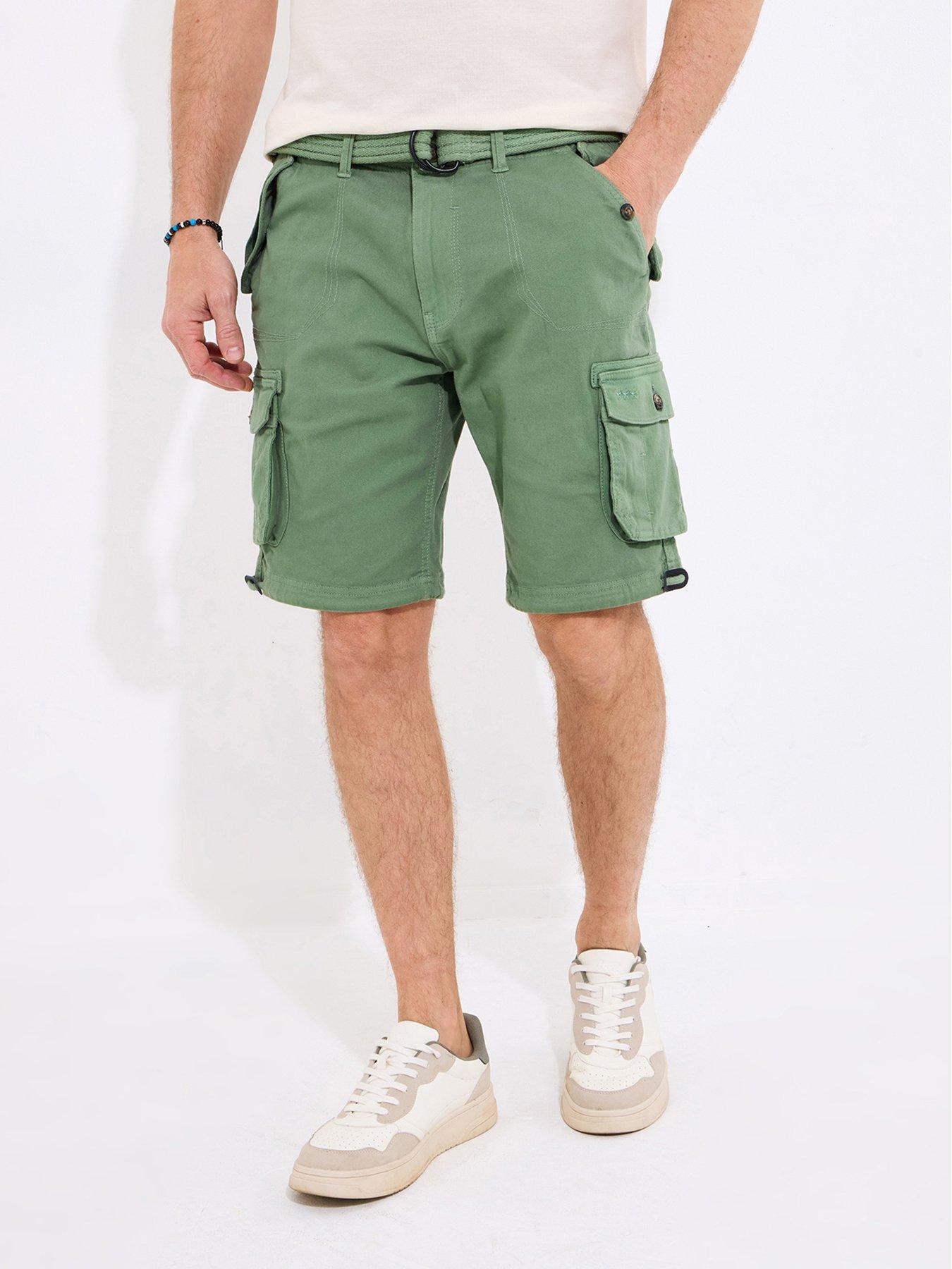 undefined Hit The Action Cargo Shorts - Khaki