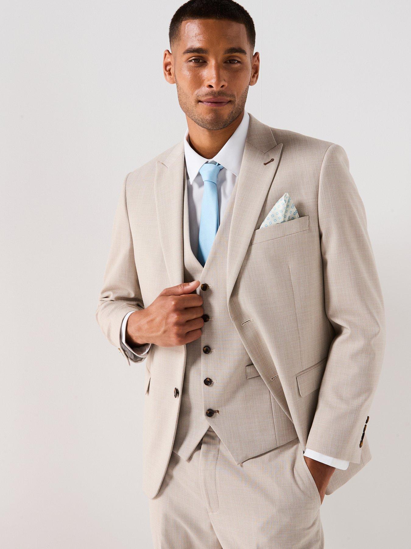 Image of Skopes Redding Tailored Fit Suit Jacket - Beige