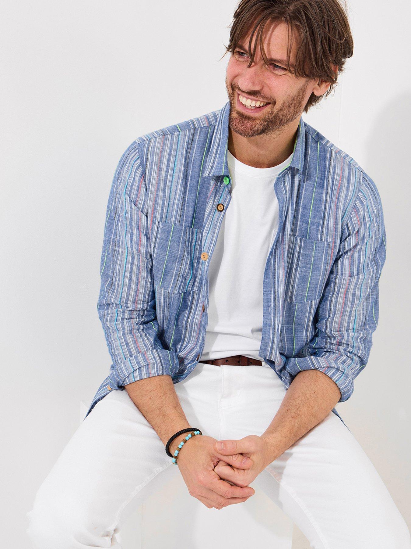 Image 1 of 6 of Joe Browns Striped Long Sleeve Shirt - Blue