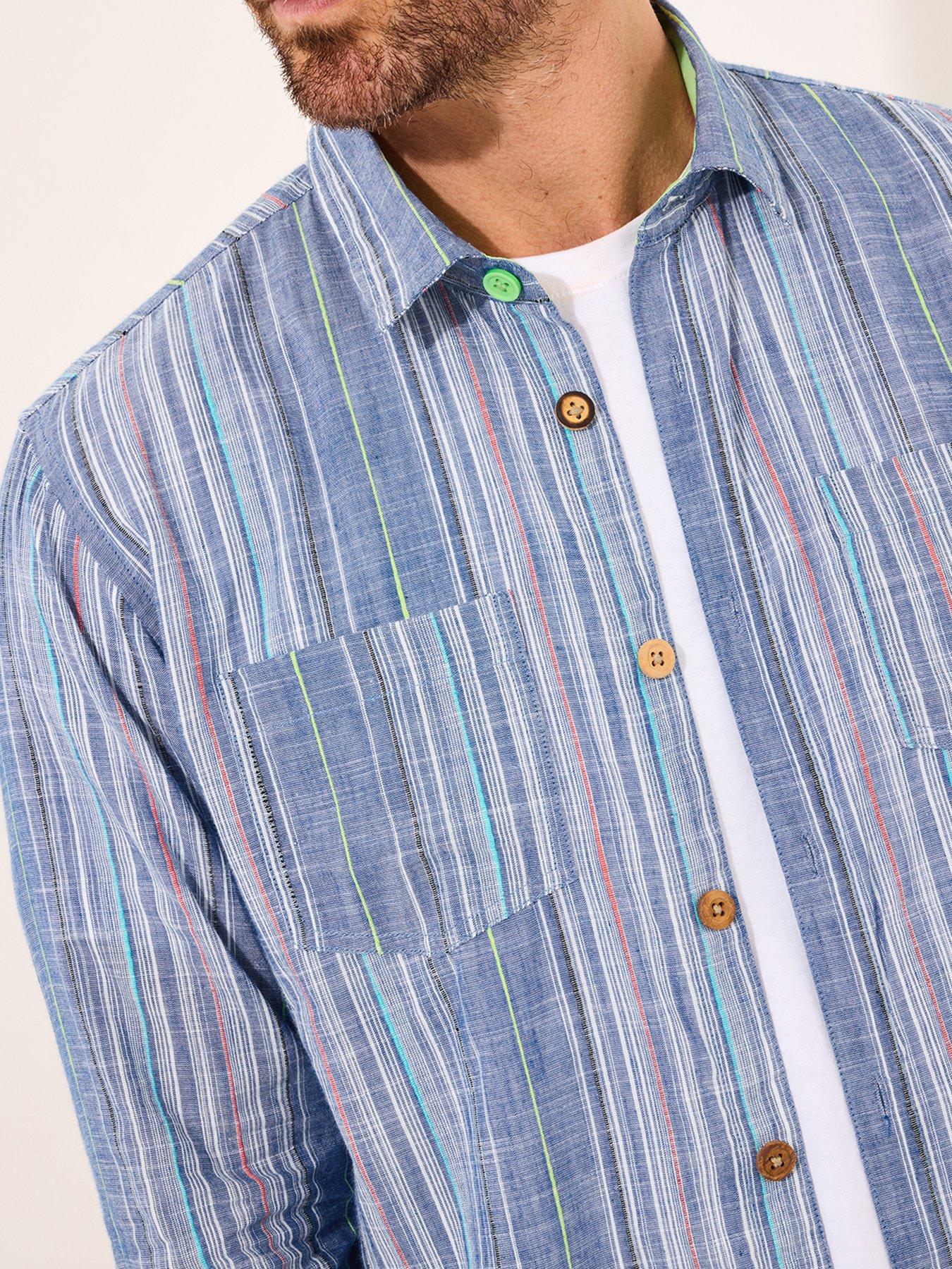 Image 5 of 6 of Joe Browns Striped Long Sleeve Shirt - Blue
