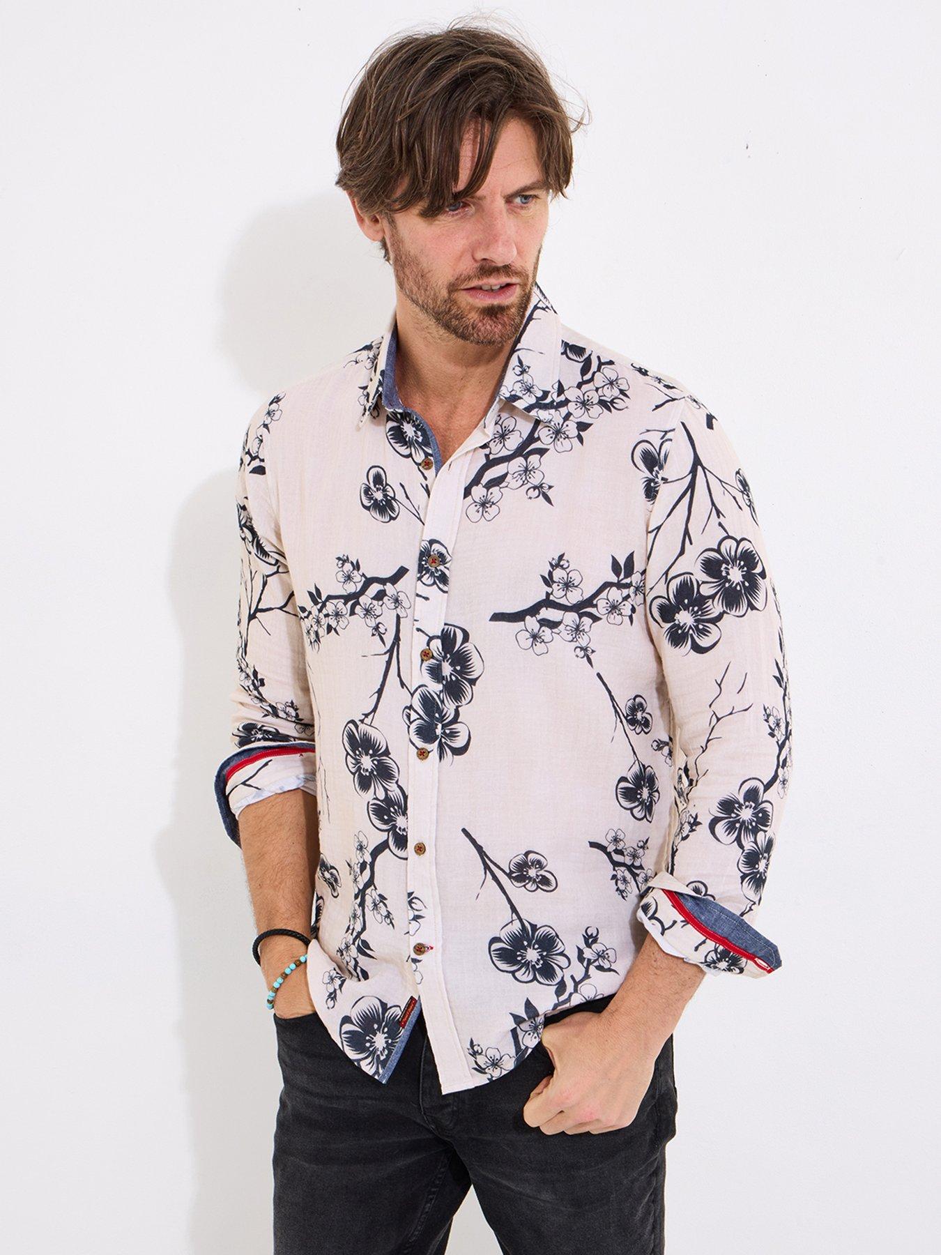 undefined Brilliant Long Sleeve Blossom Shirt - Cream