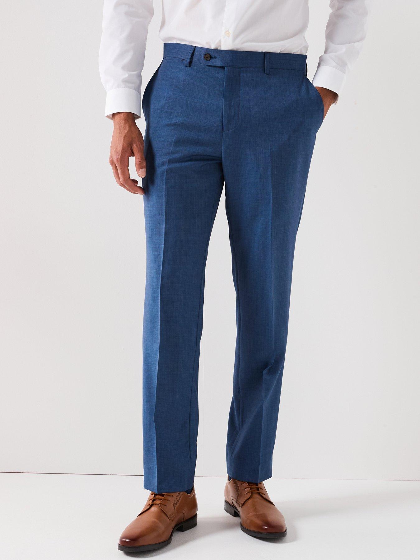 Image of Skopes Remo Tailored Fit Suit Trousers - Blue