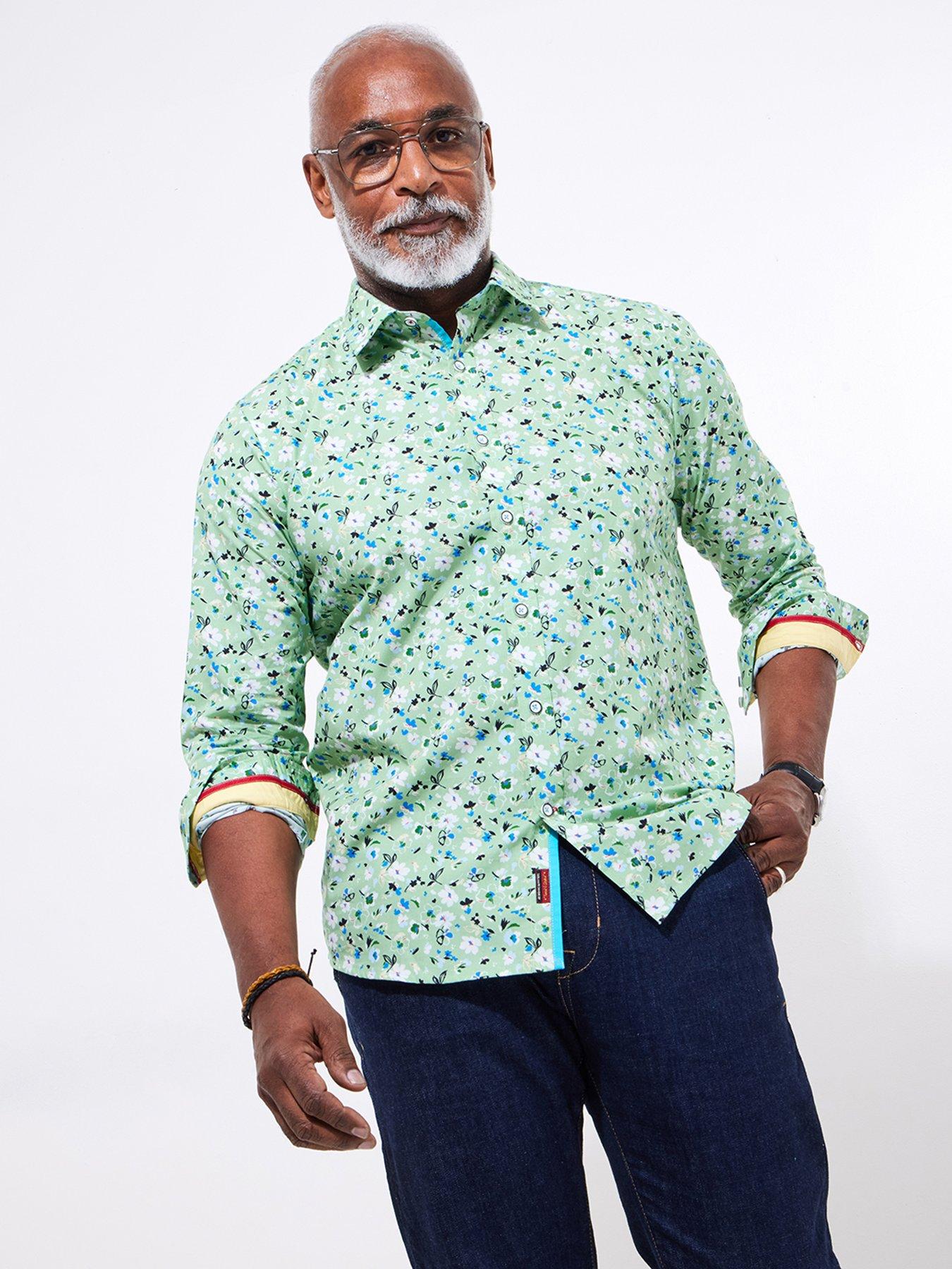 Image of Joe Browns Dapper Ditsy Long Sleeve Shirt - Light Green