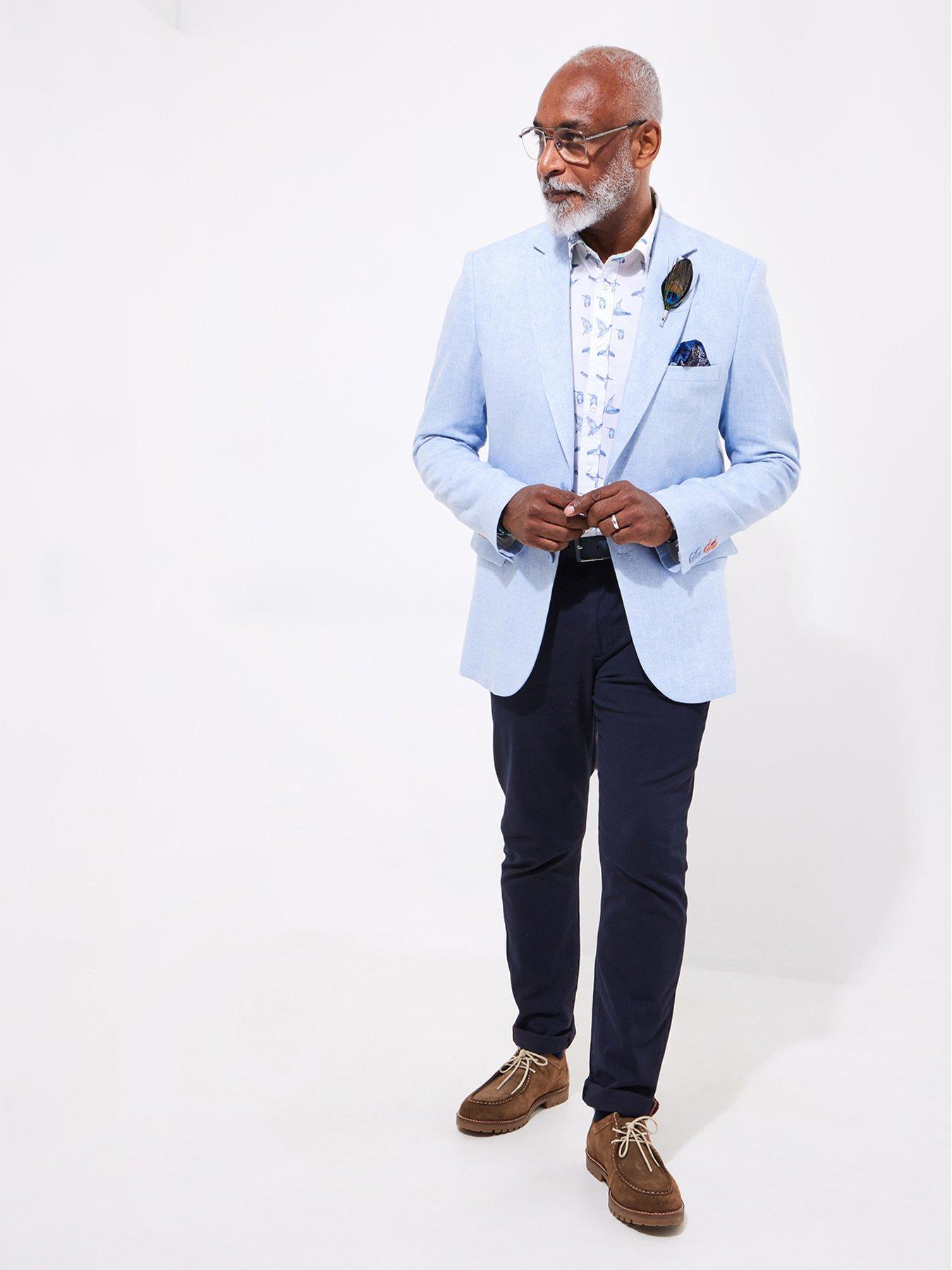 Image 5 of 6 of Joe Browns Summer Suit Jacket - Light Blue