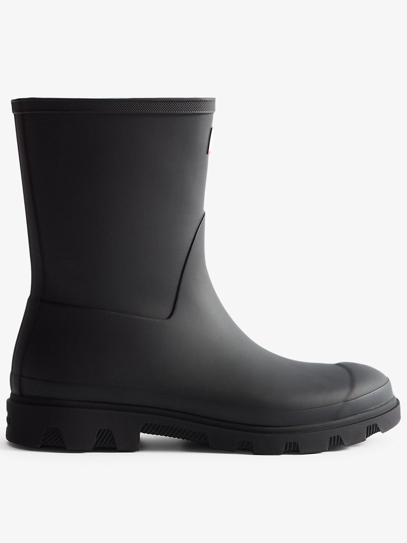 Image 1 of 4 of Hunter Mens Downpour Short Boot - Black