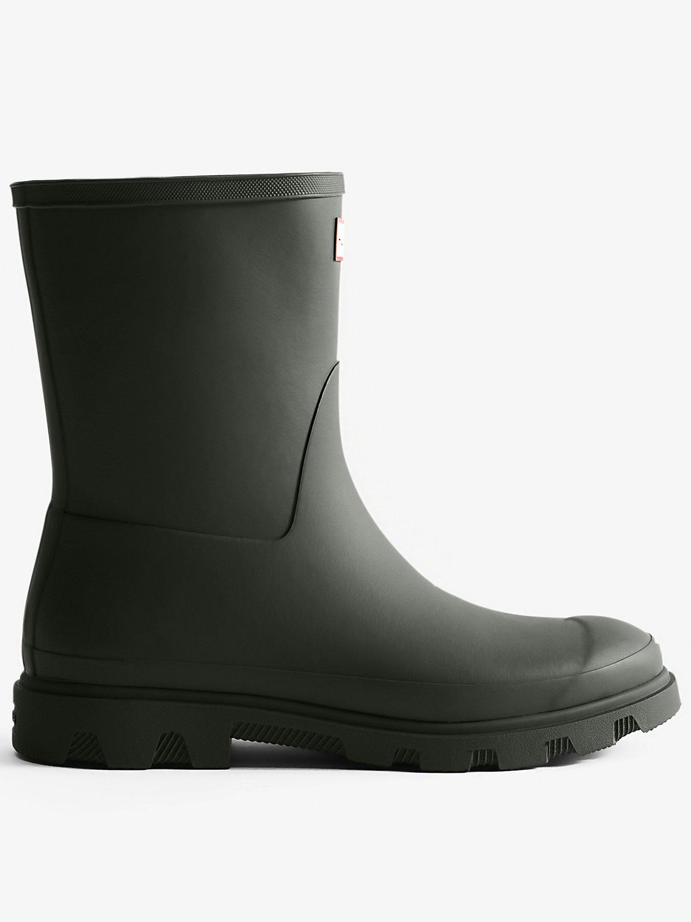 hunter-mens-downpour-short-boot-green