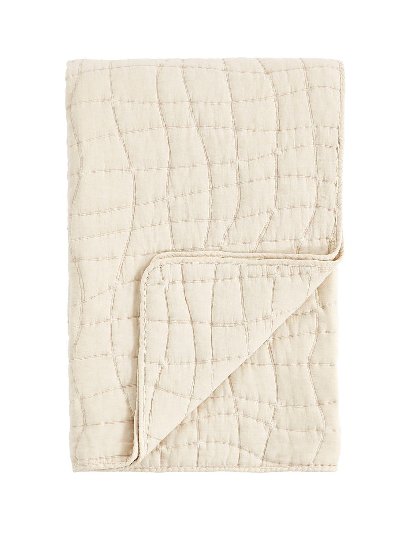 Image 2 of 4 of Very Home Retreat Cotton Quilted Bedspread - 165 x&nbsp;240&nbsp;cm - Natural