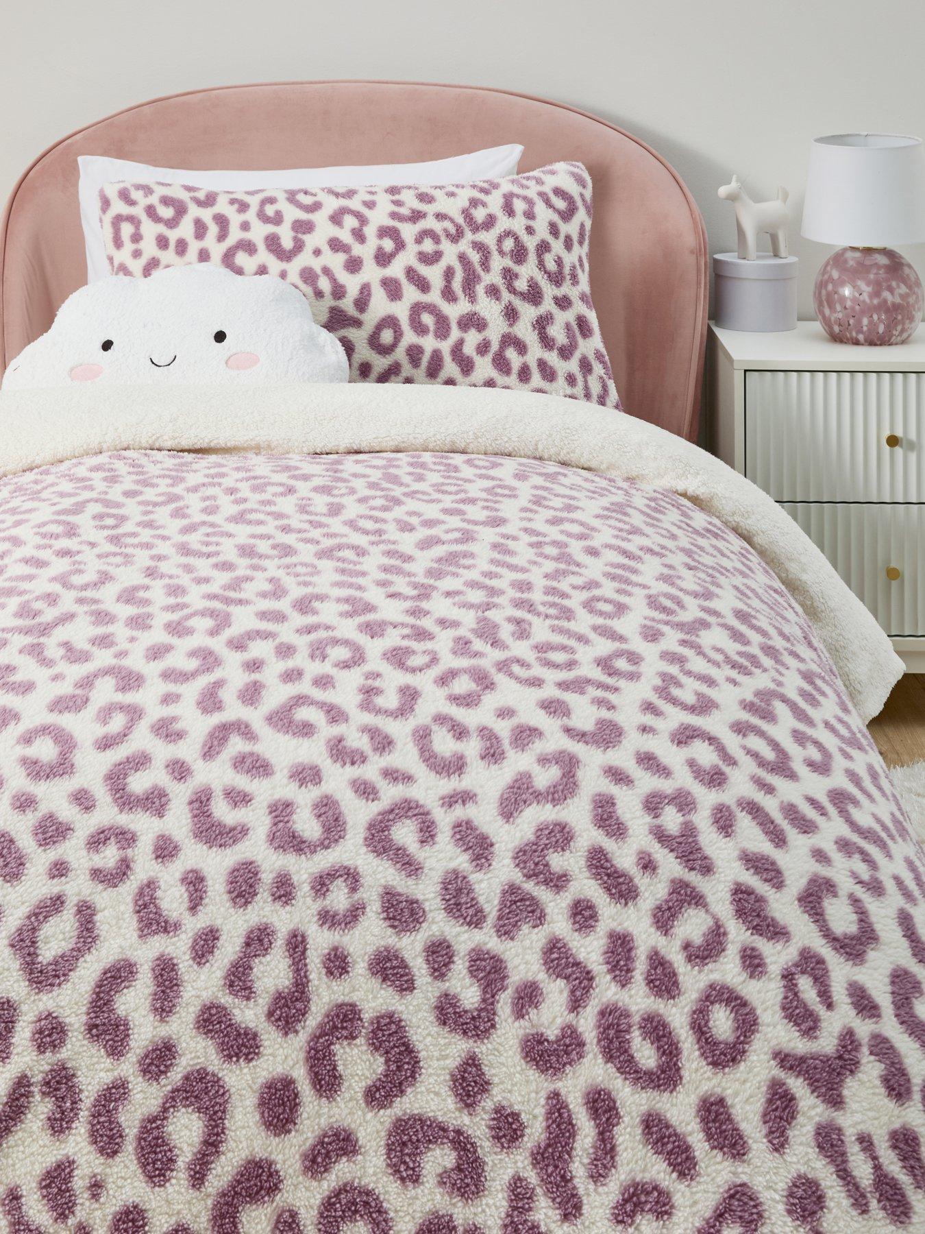 very-home-leopard-printed-fleece-duvet-covernbspset