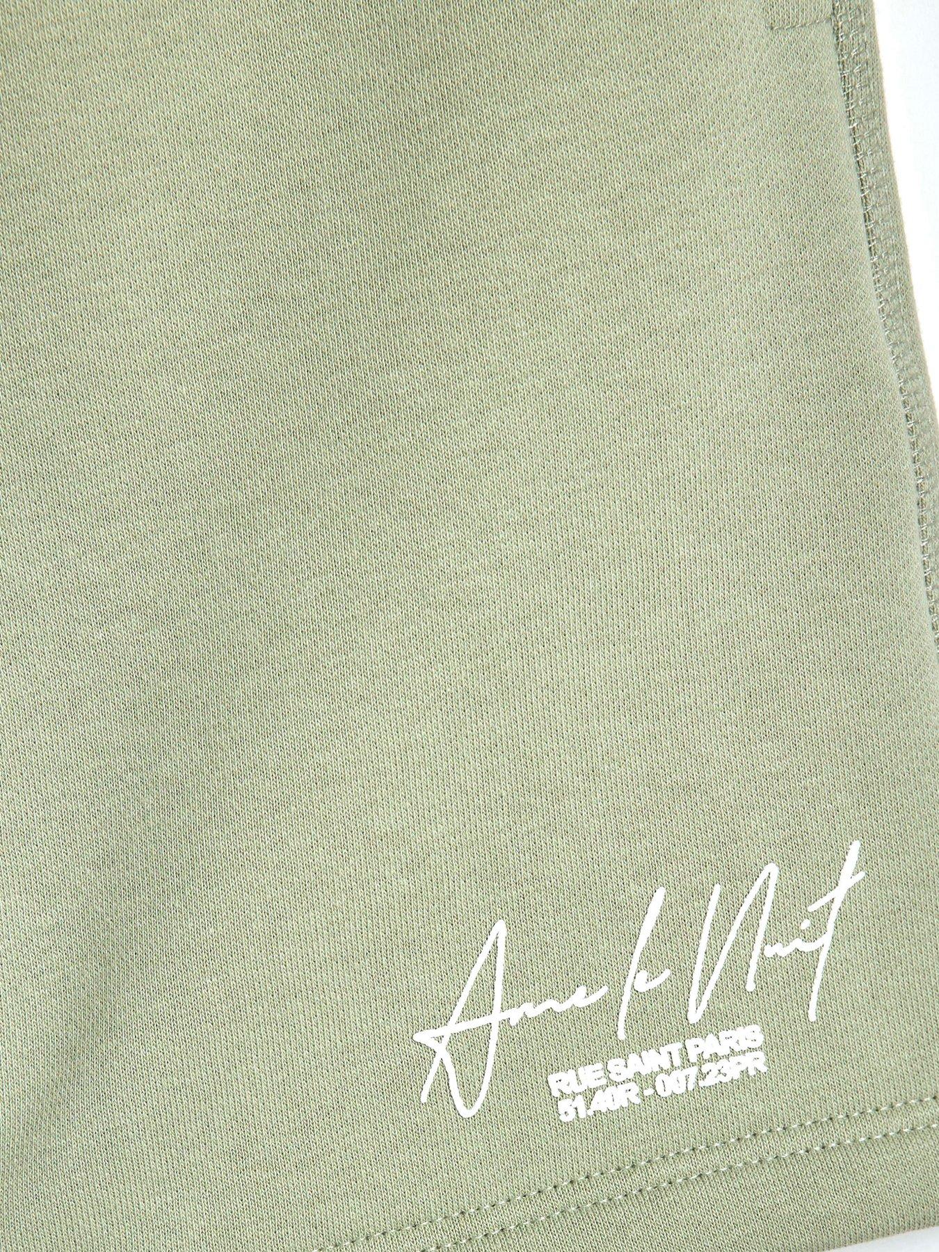 Image 5 of 5 of River Island Boys Sweatshirt Short Set - Light Green
