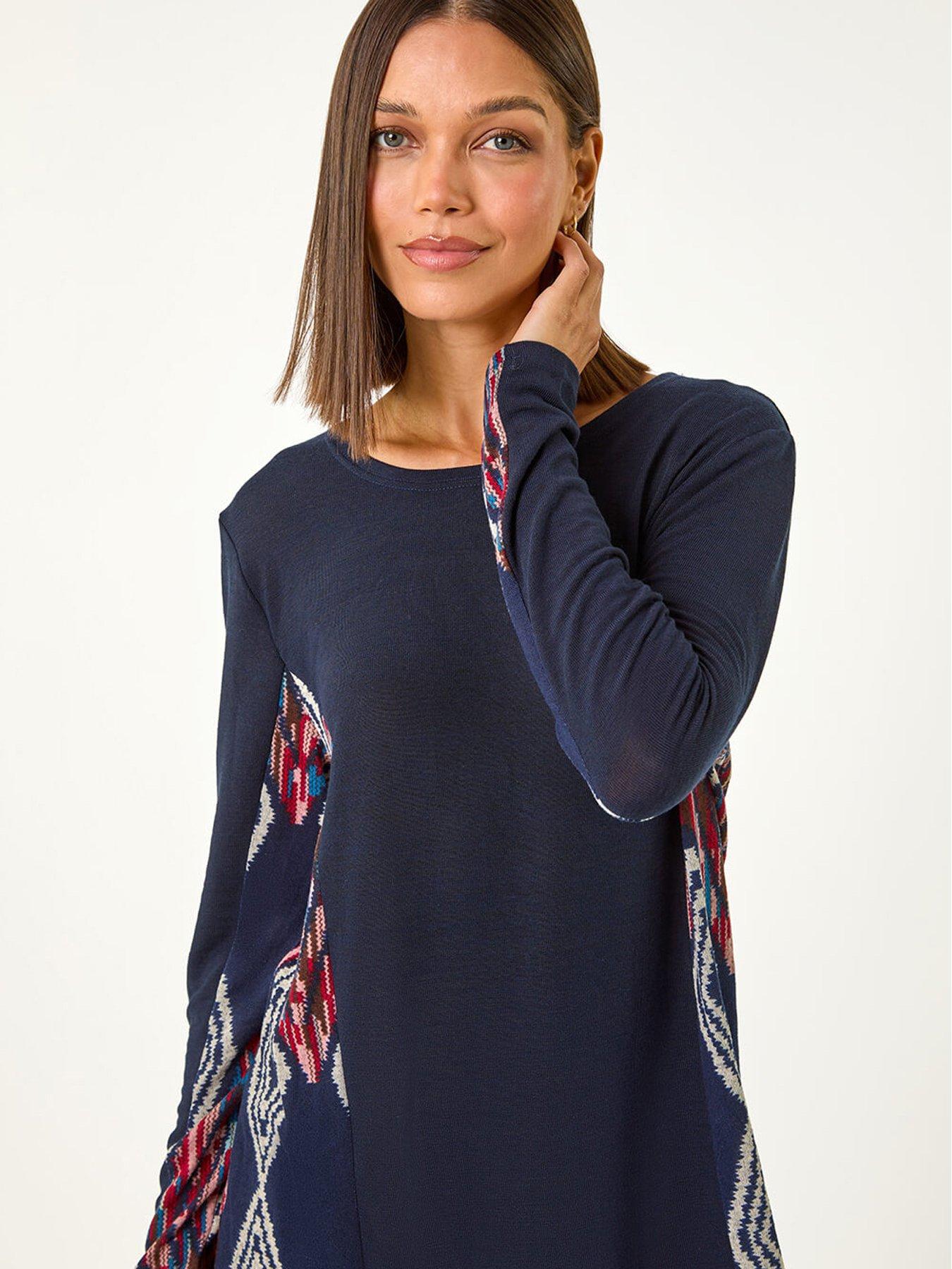 roman-side-printed-stretch-tunic-top-midnight-blueoutfit