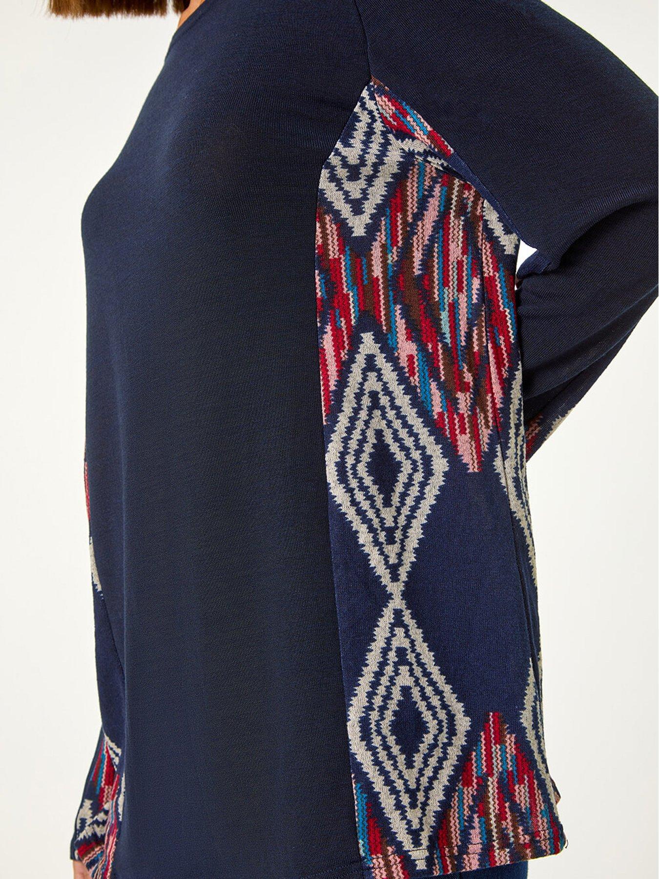 roman-side-printed-stretch-tunic-top-midnight-bluedetail