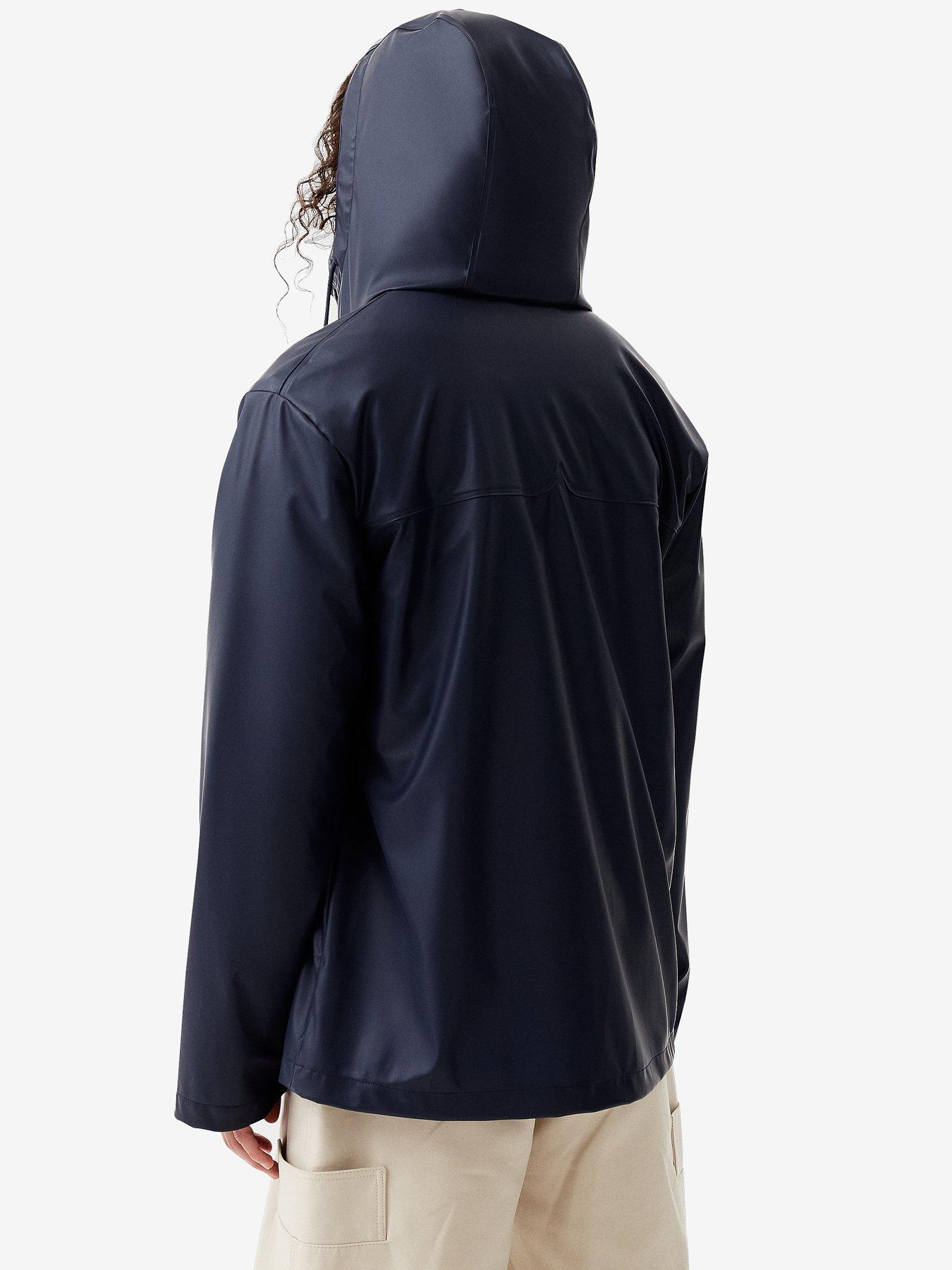 hunter-unisex-izzy-pu-hooded-jacket--navystillFront