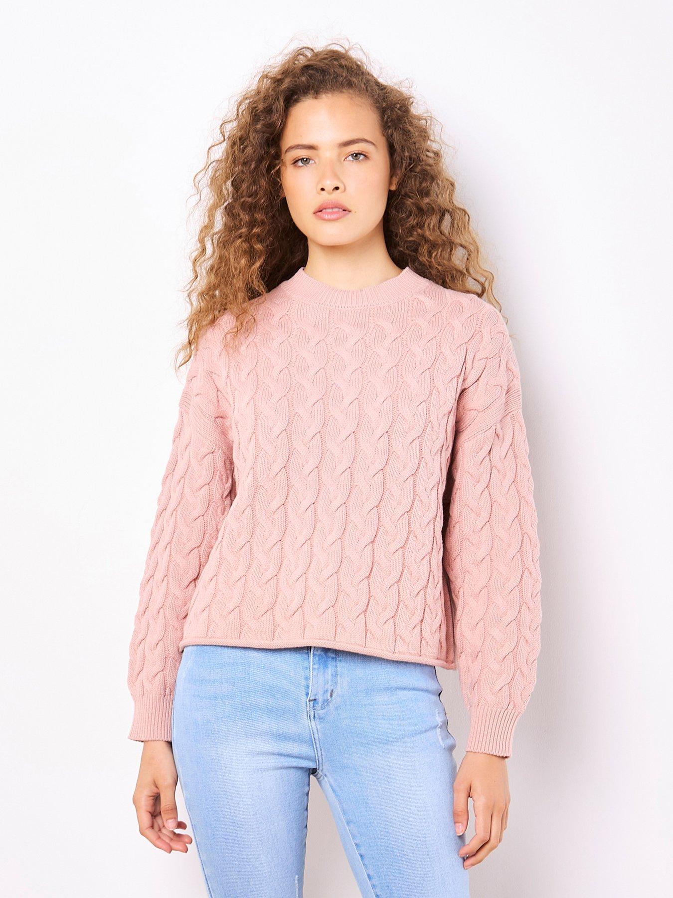 apricot-vertical-cable-cotton-mix-jumper-pink