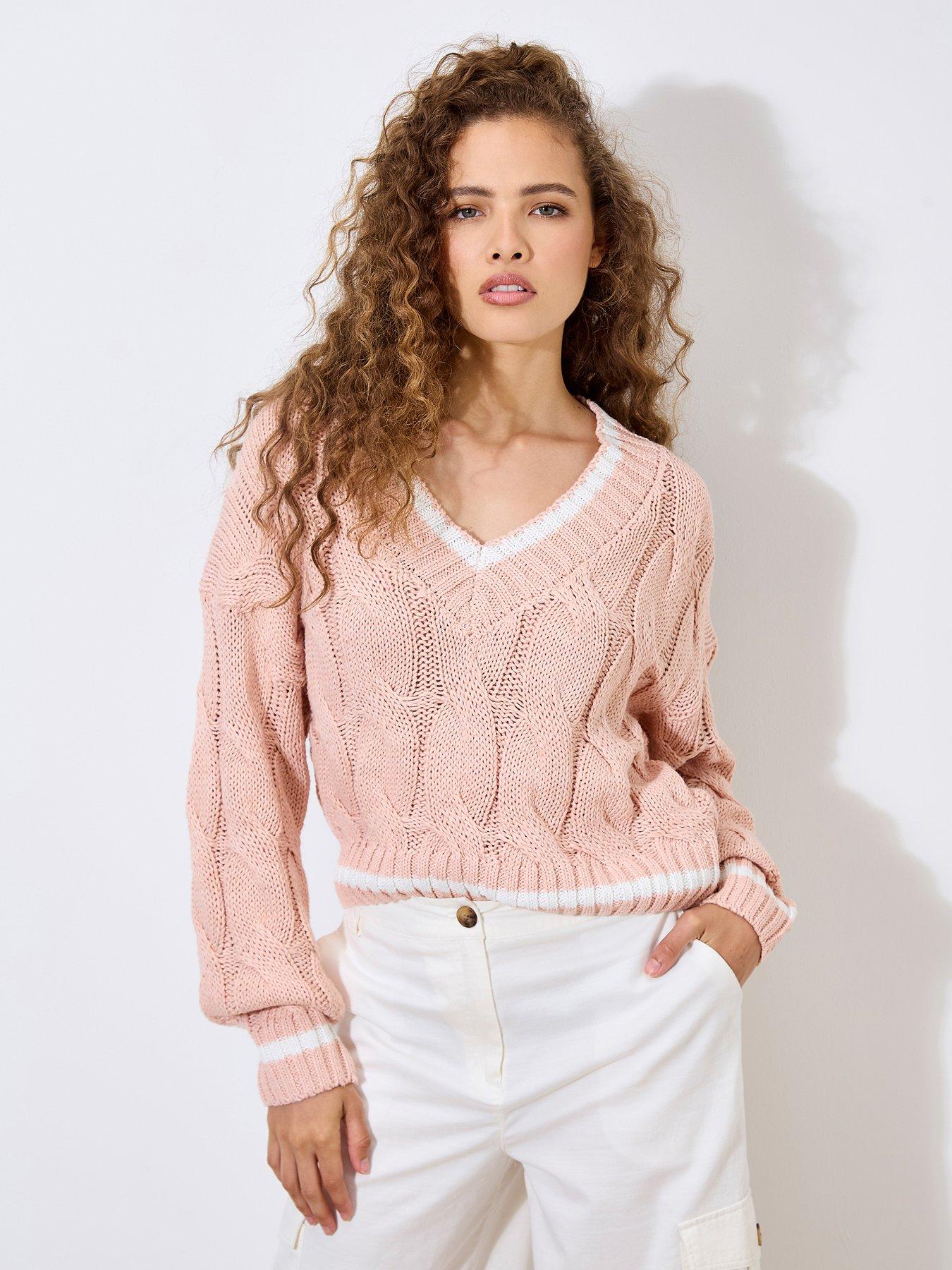 apricot-cricket-cable-cropped-jumper-pink