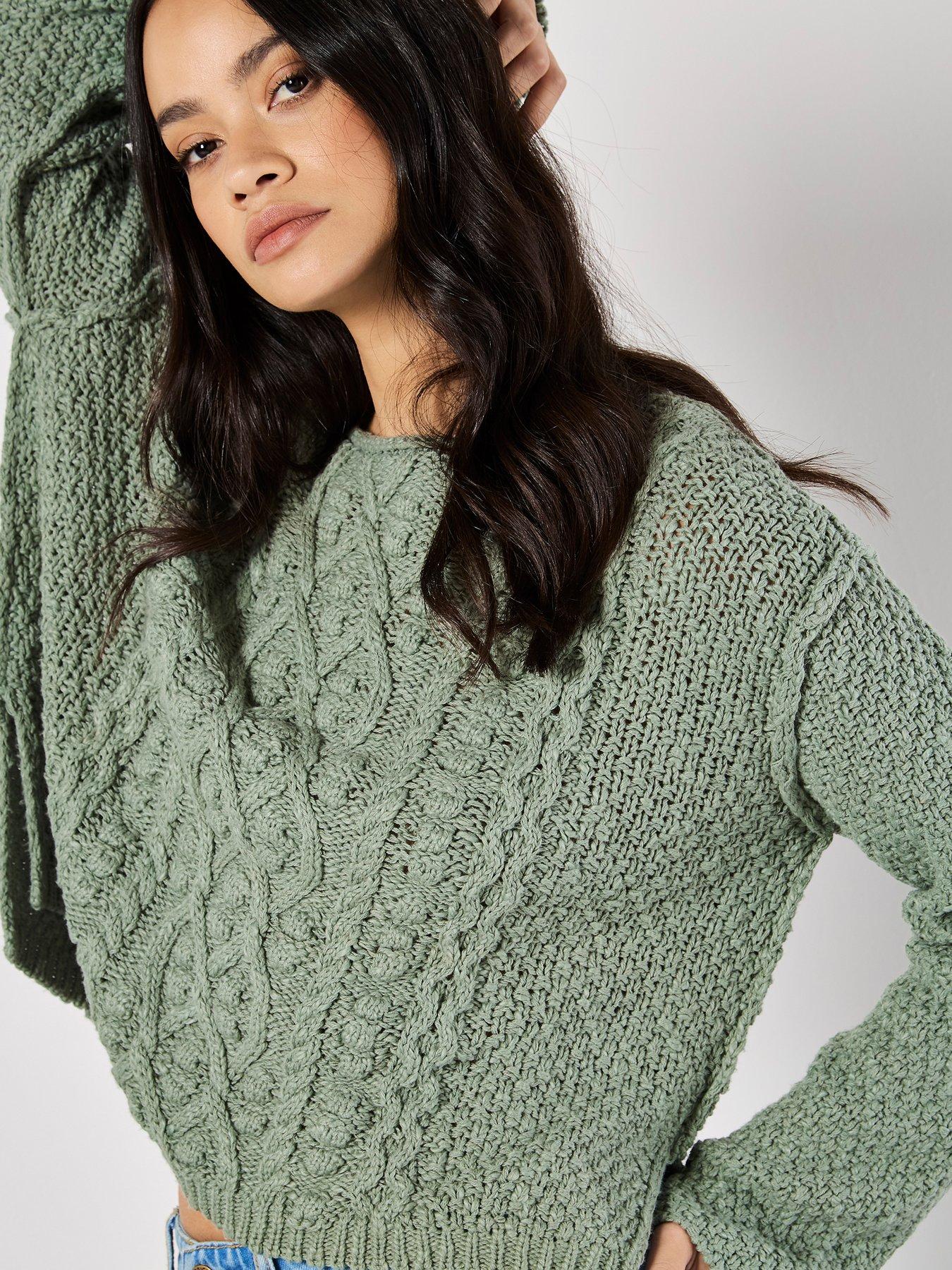 apricot-cable-knit-waffle-jumper-mint