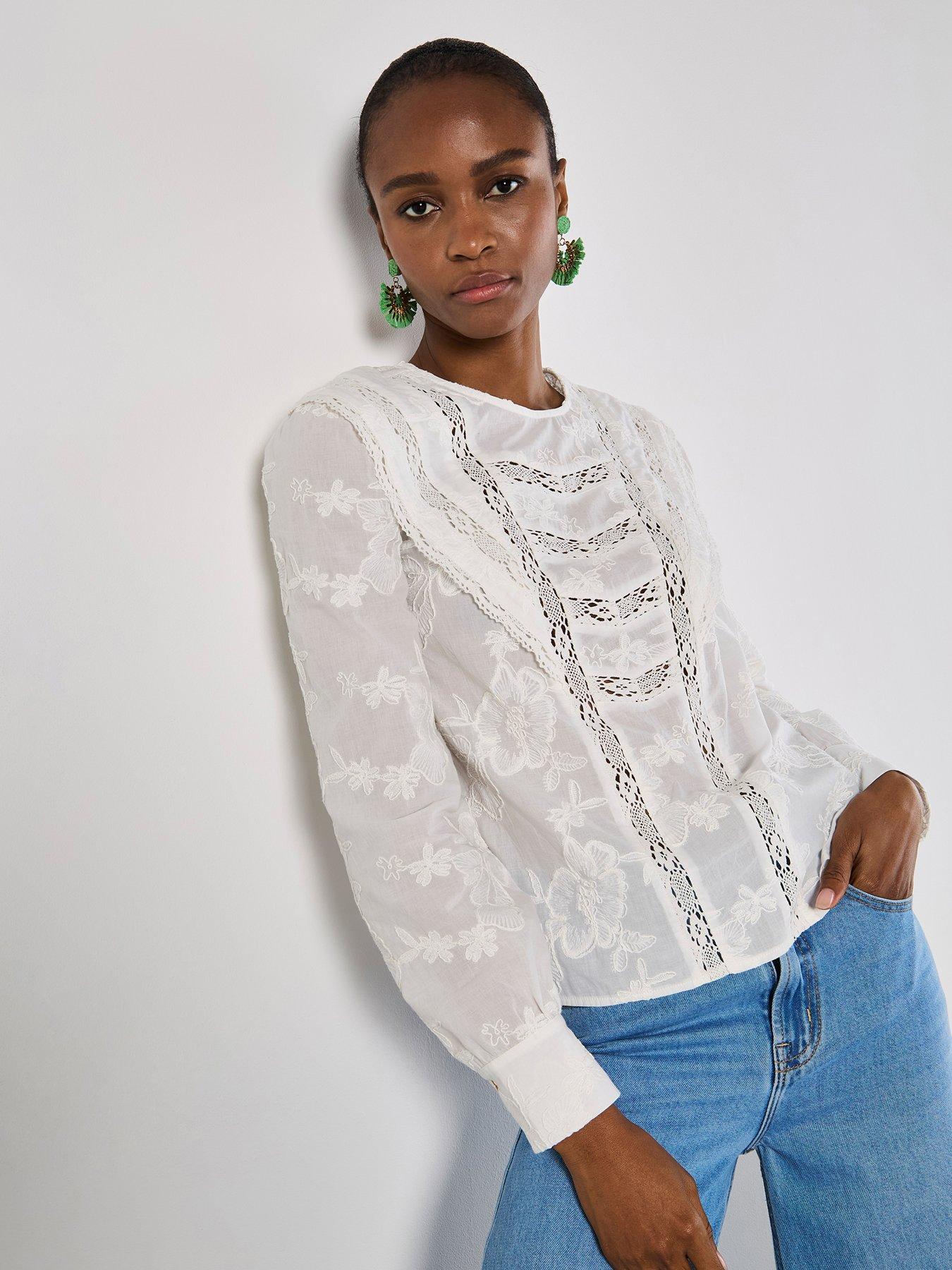 apricot-embroidered-ruffle-detail-shirt-white