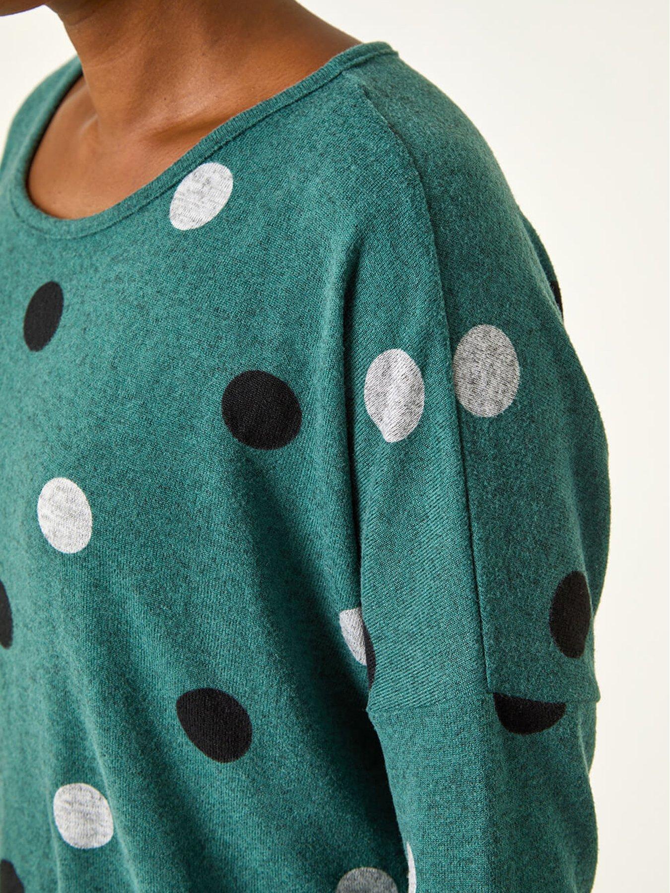 roman-roman-spot-print-knit-top-greendetail