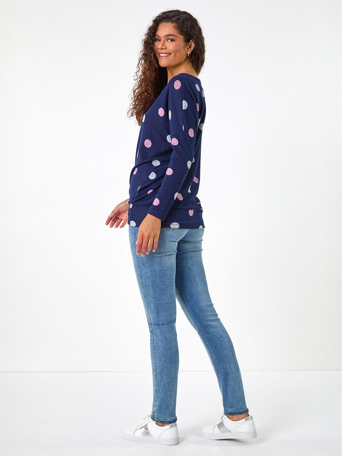 roman-roman-spot-print-knit-top-navystillFront