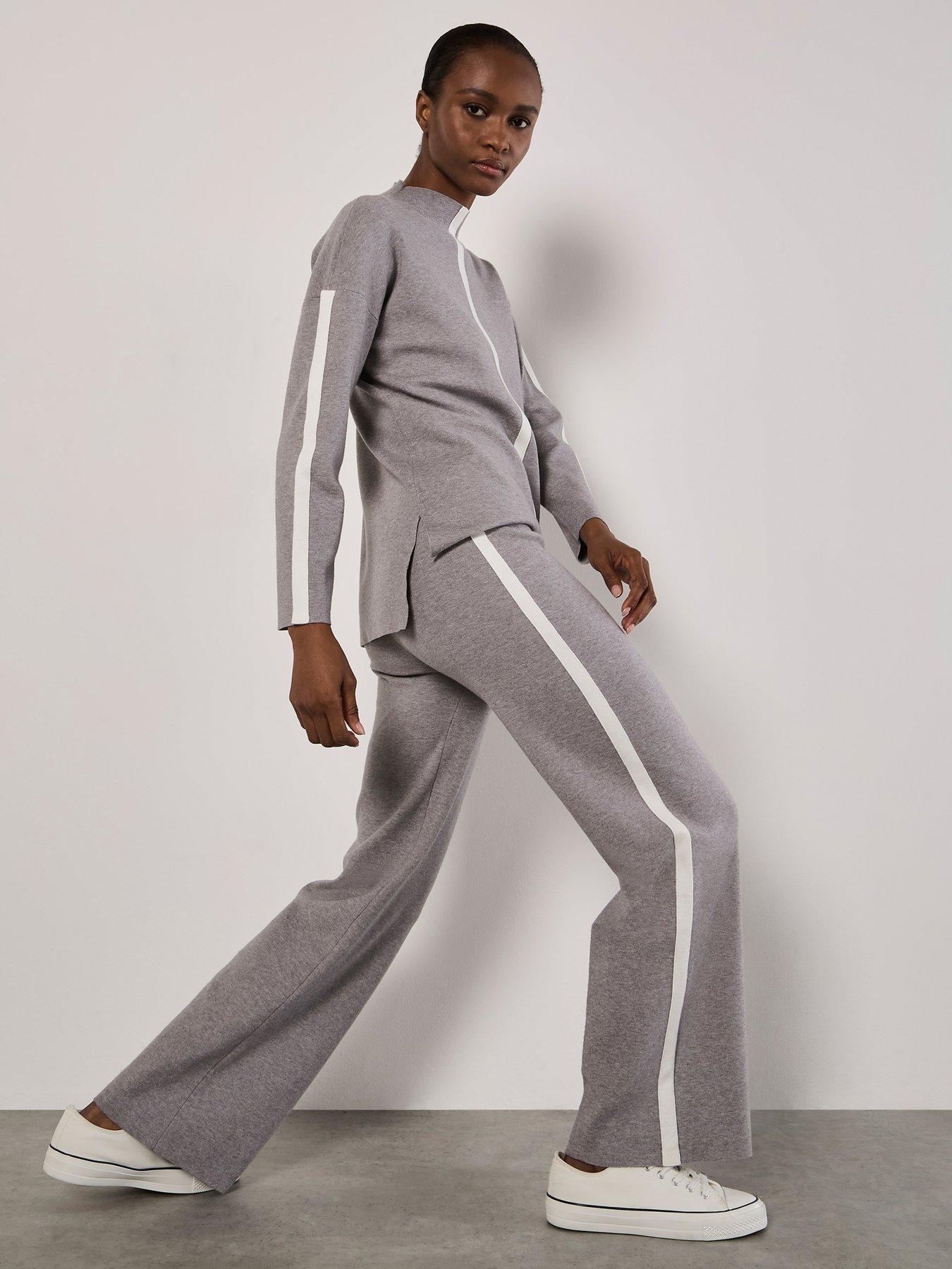 apricot-stripe-panel-detail-trouser-grey