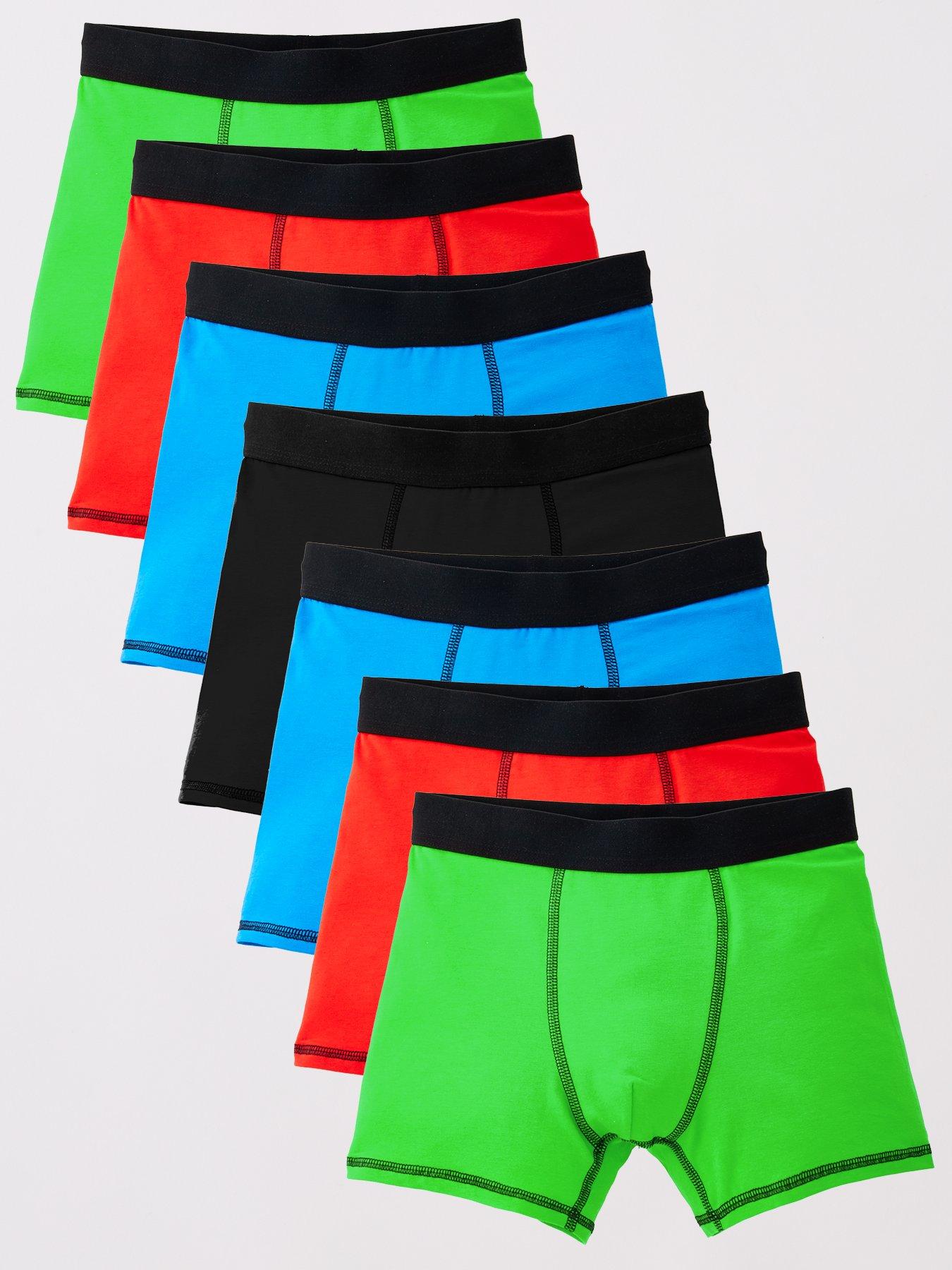V by Very 7 Pack Muti Colour Waist Band Boxers - Multi