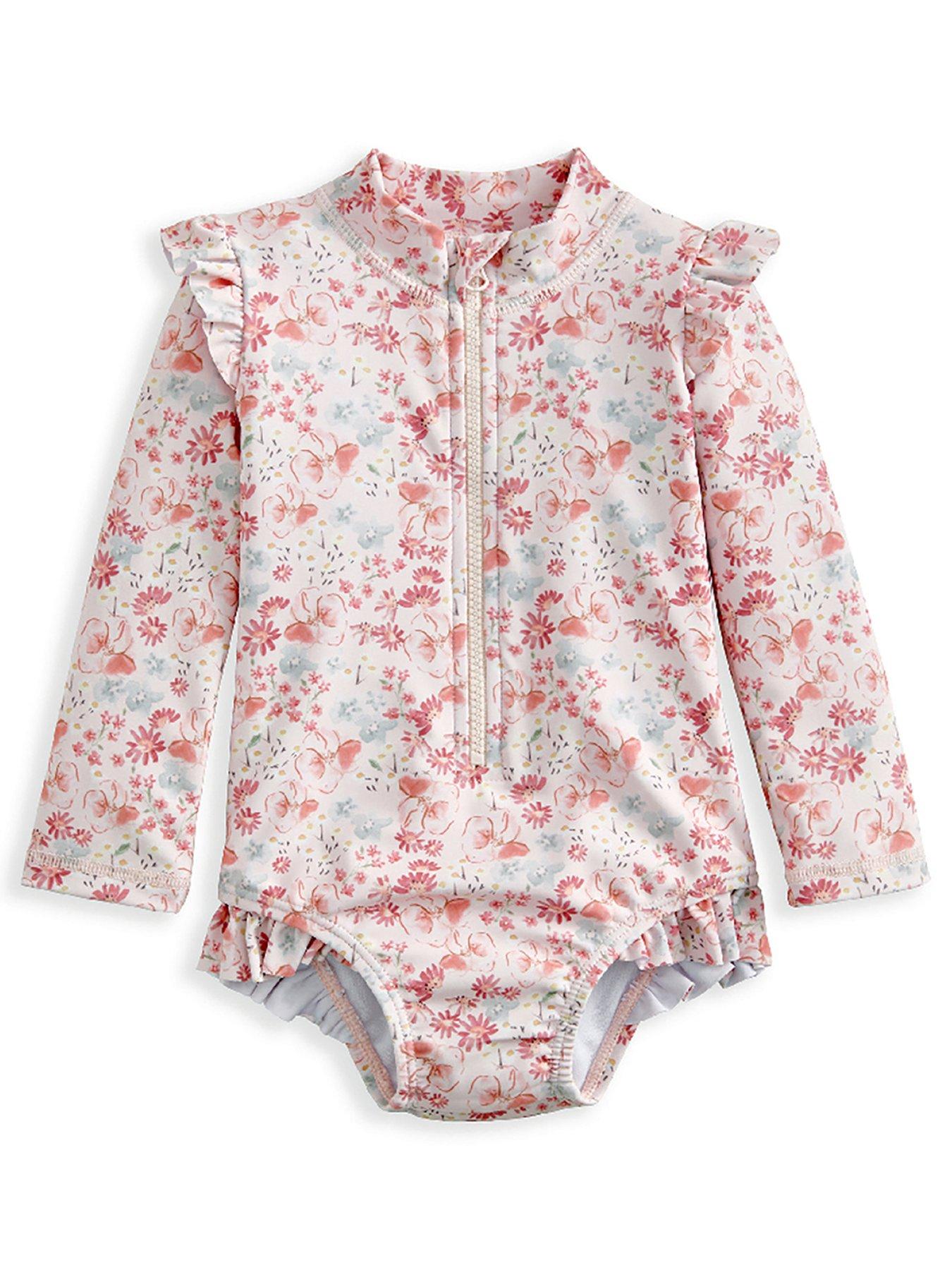 mamas-papas-baby-girls-long-sleeve-floral-swimsuit-pink