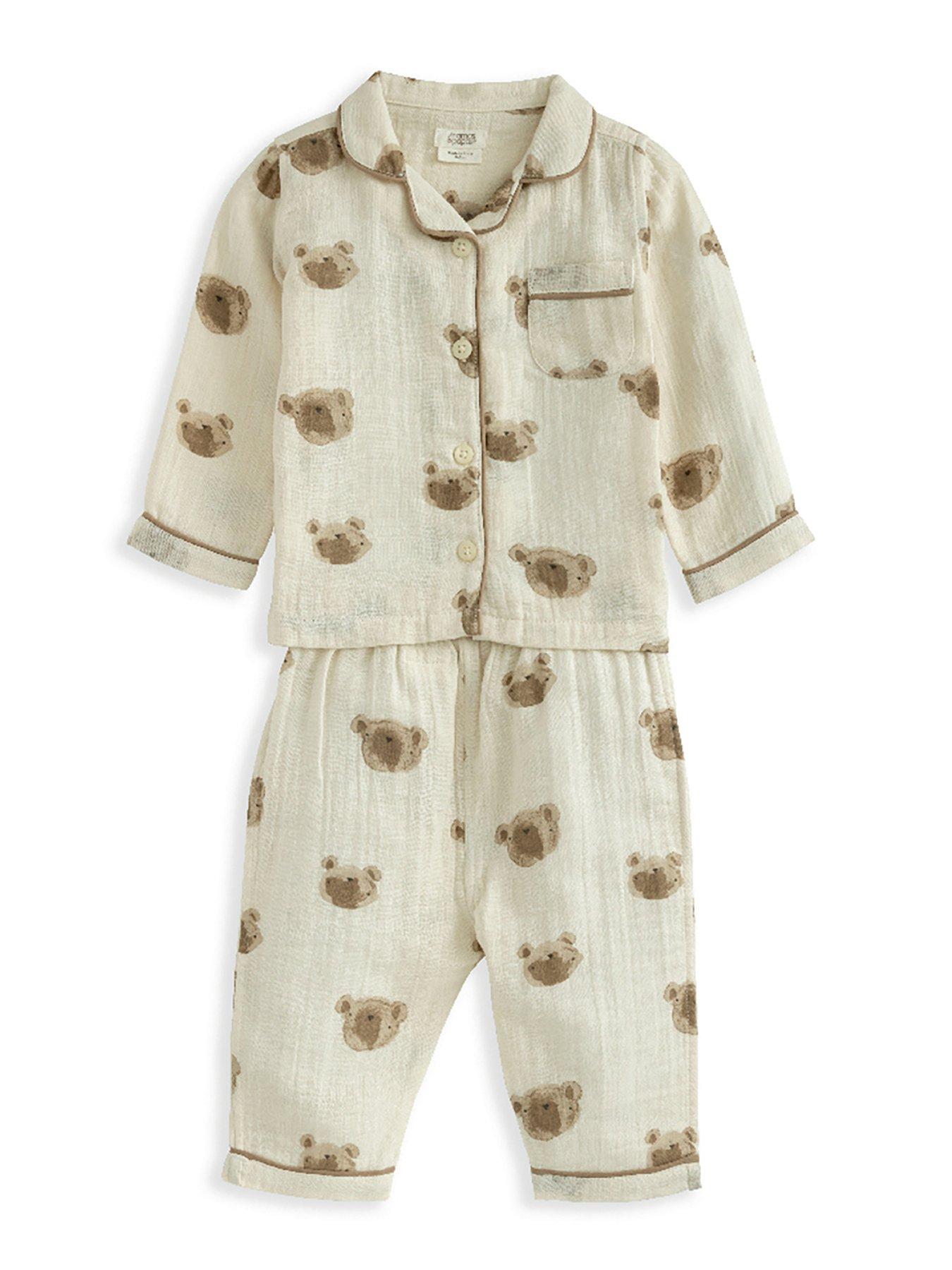 undefined Baby Boys Bear Woven Pyjamas - Brown