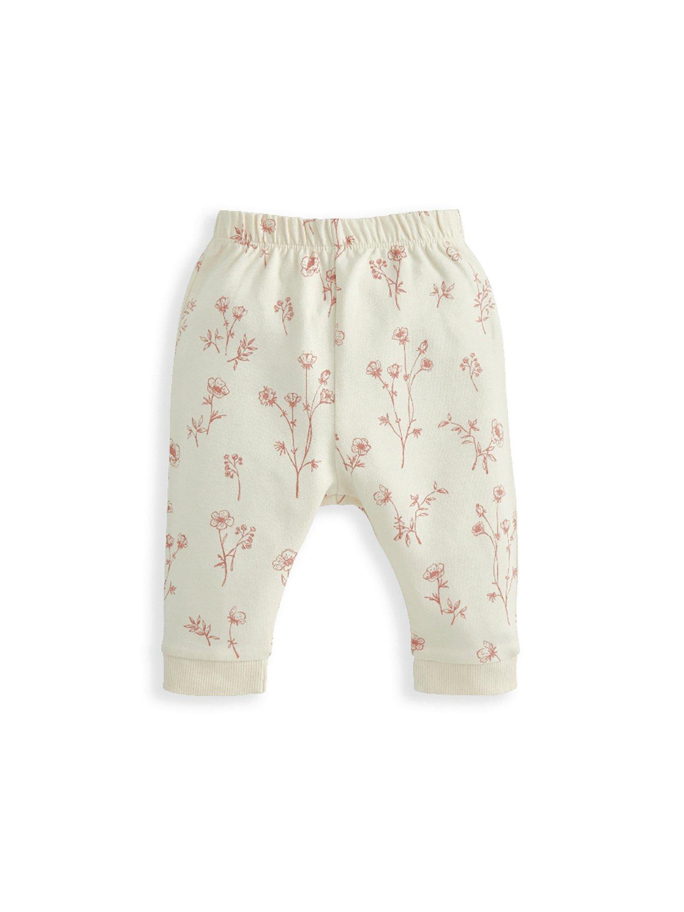 Image 4 of 4 of Mamas & Papas Baby Girls 2 Piece Floral Print Sweatshirt & Leggings Set - Pink