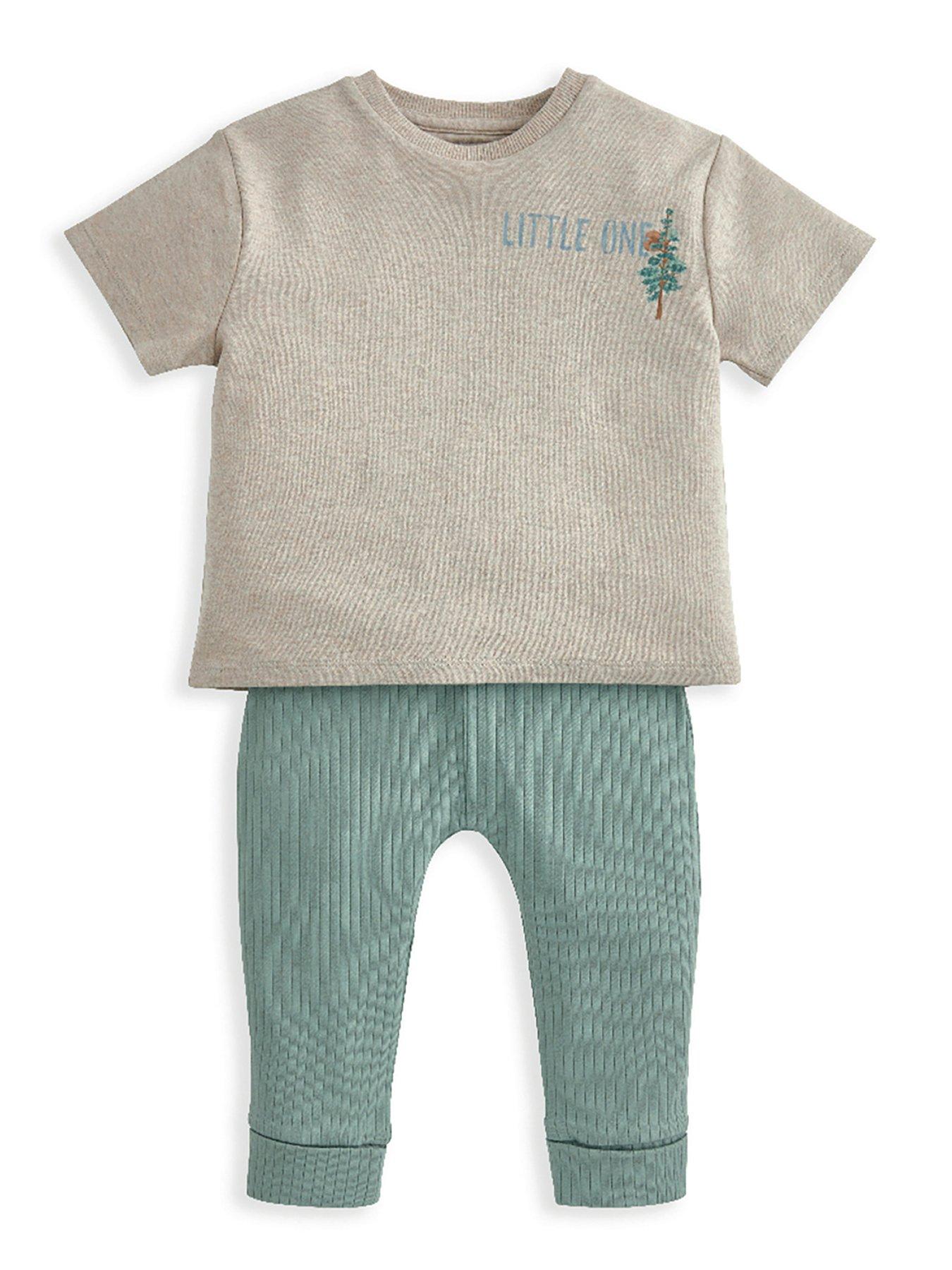 Image 1 of 5 of Mamas & Papas Baby Boys 2 Piece Exploring T-Shirt & Leggings Set - Green