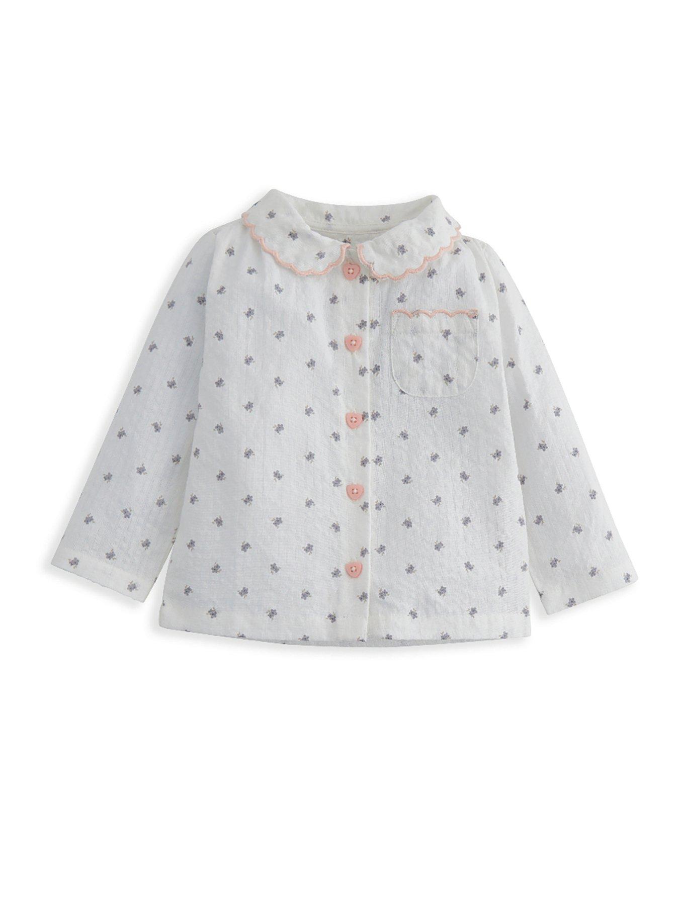 Image 3 of 4 of Mamas & Papas Baby Girls Floral Scalloped Pyjamas - Multi