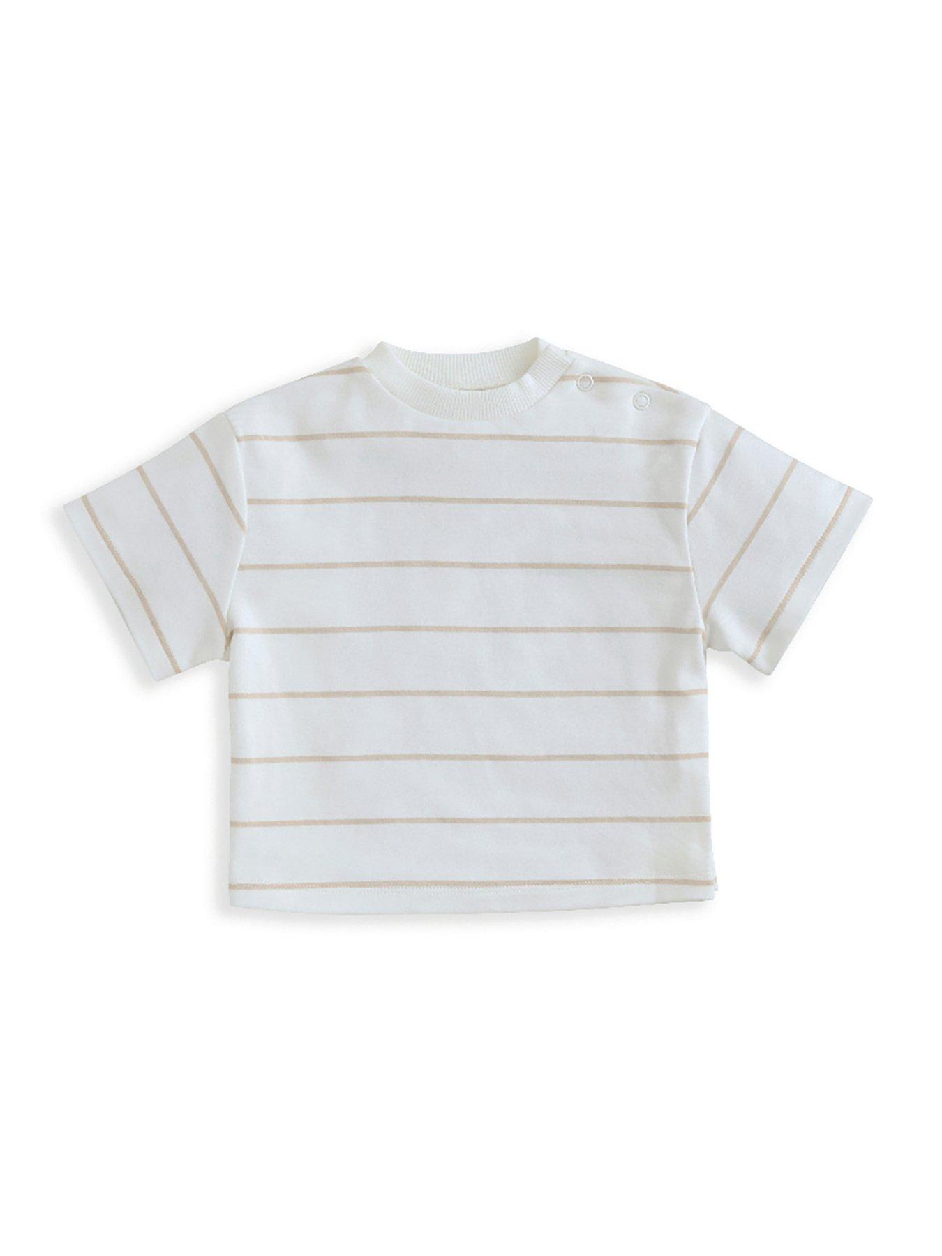Image 4 of 5 of Mamas & Papas Baby Boys 2 Piece T-Shirt & Denim Dungaree Set - Blue