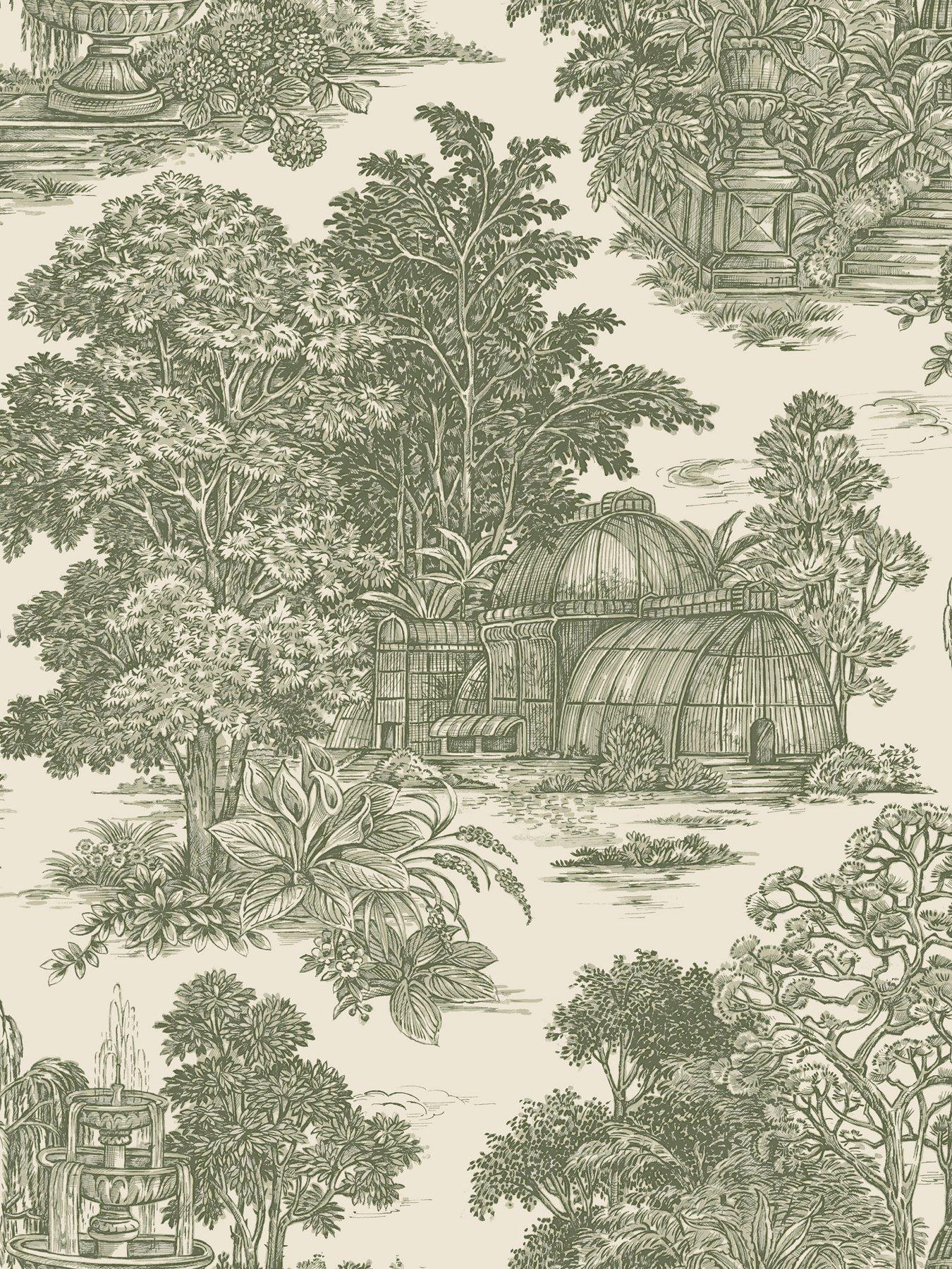 Image 2 of 6 of Holden Decor Osterley Wallpaper - Green