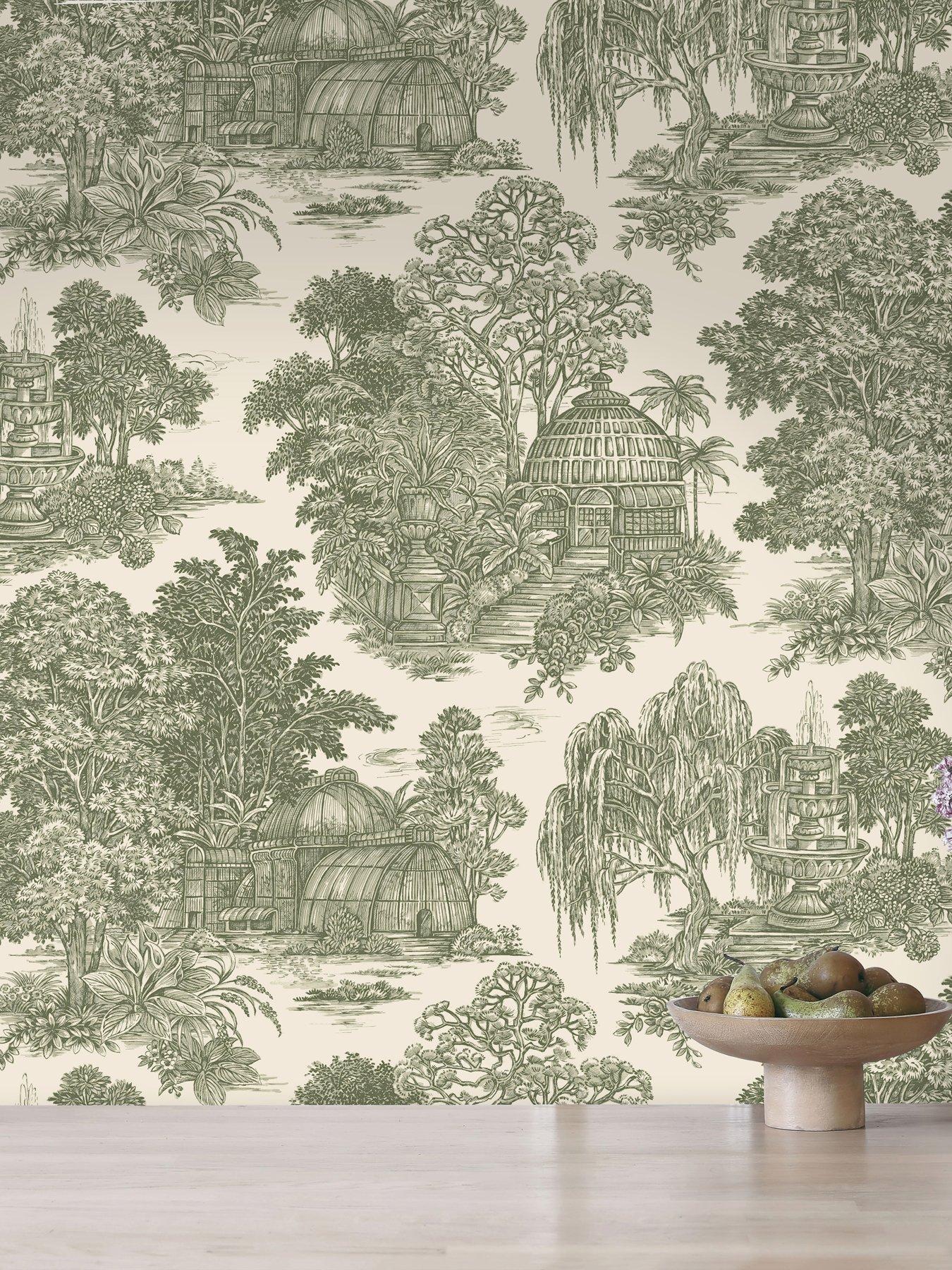 Image 3 of 6 of Holden Decor Osterley Wallpaper - Green