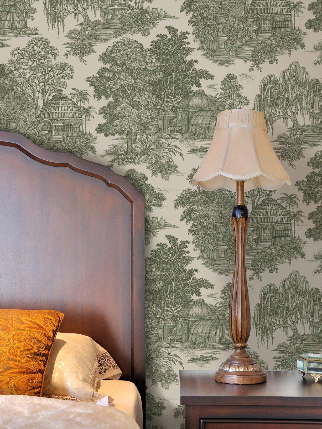 Image 5 of 6 of Holden Decor Osterley Wallpaper - Green