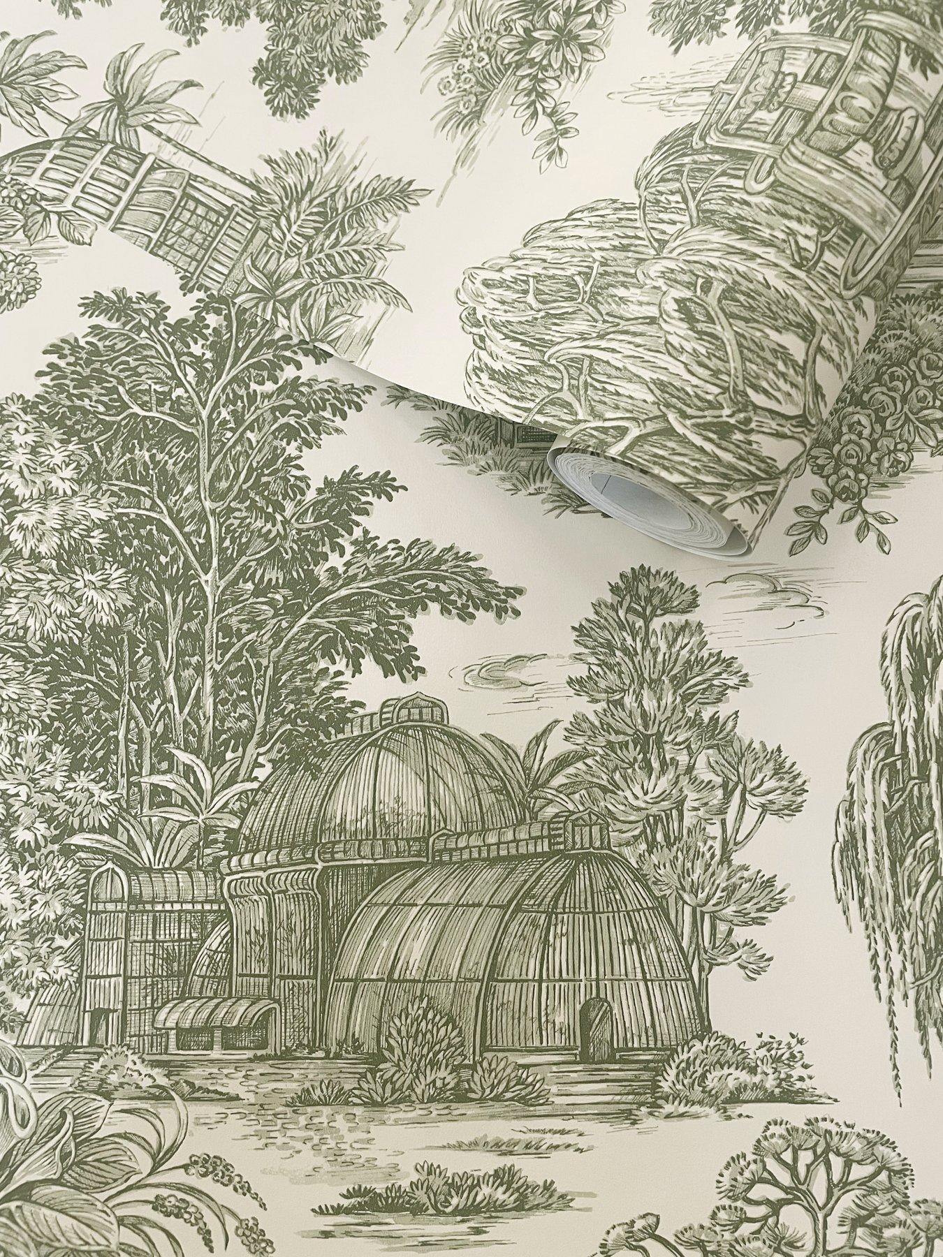Image 6 of 6 of Holden Decor Osterley Wallpaper - Green