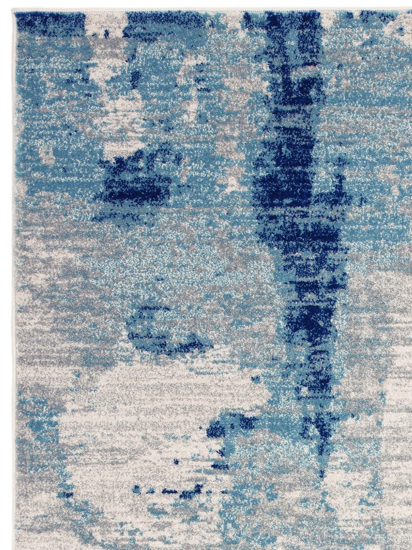 Image 4 of 6 of Asiatic Nova Mirage Blue Rug