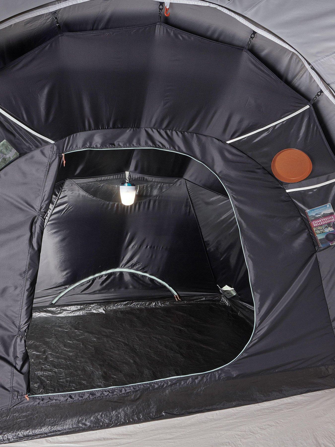 Image 4 of 6 of Decathlon Camping Tent With Poles Arpenaz 4.2 Fresh&amp;Black - 4 Persons - 2 Bedrooms