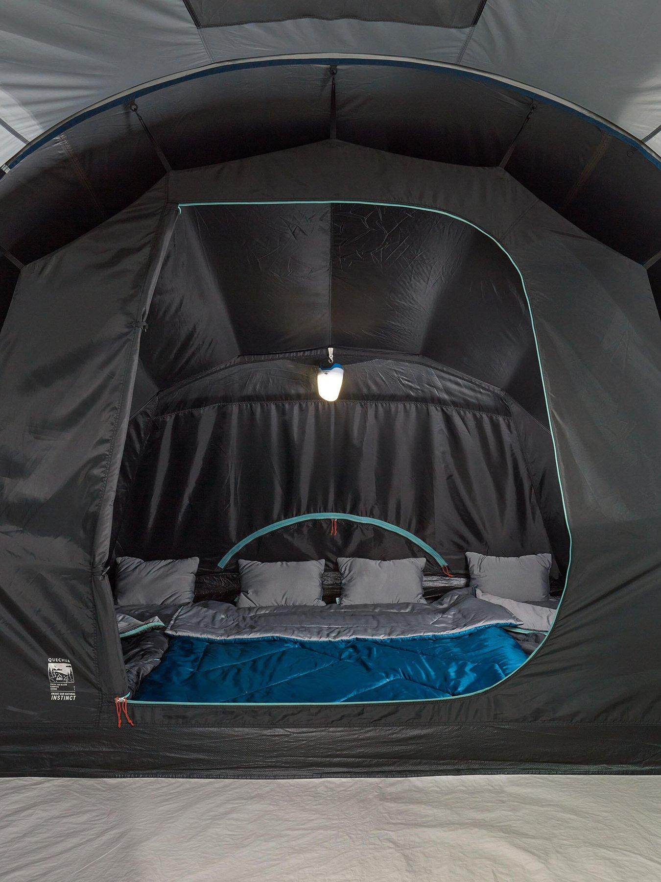 Image 4 of 8 of Decathlon Camping Tent with Poles Arpenaz 4.1 Fresh&amp;Black 4 Persons 1 Bedroom