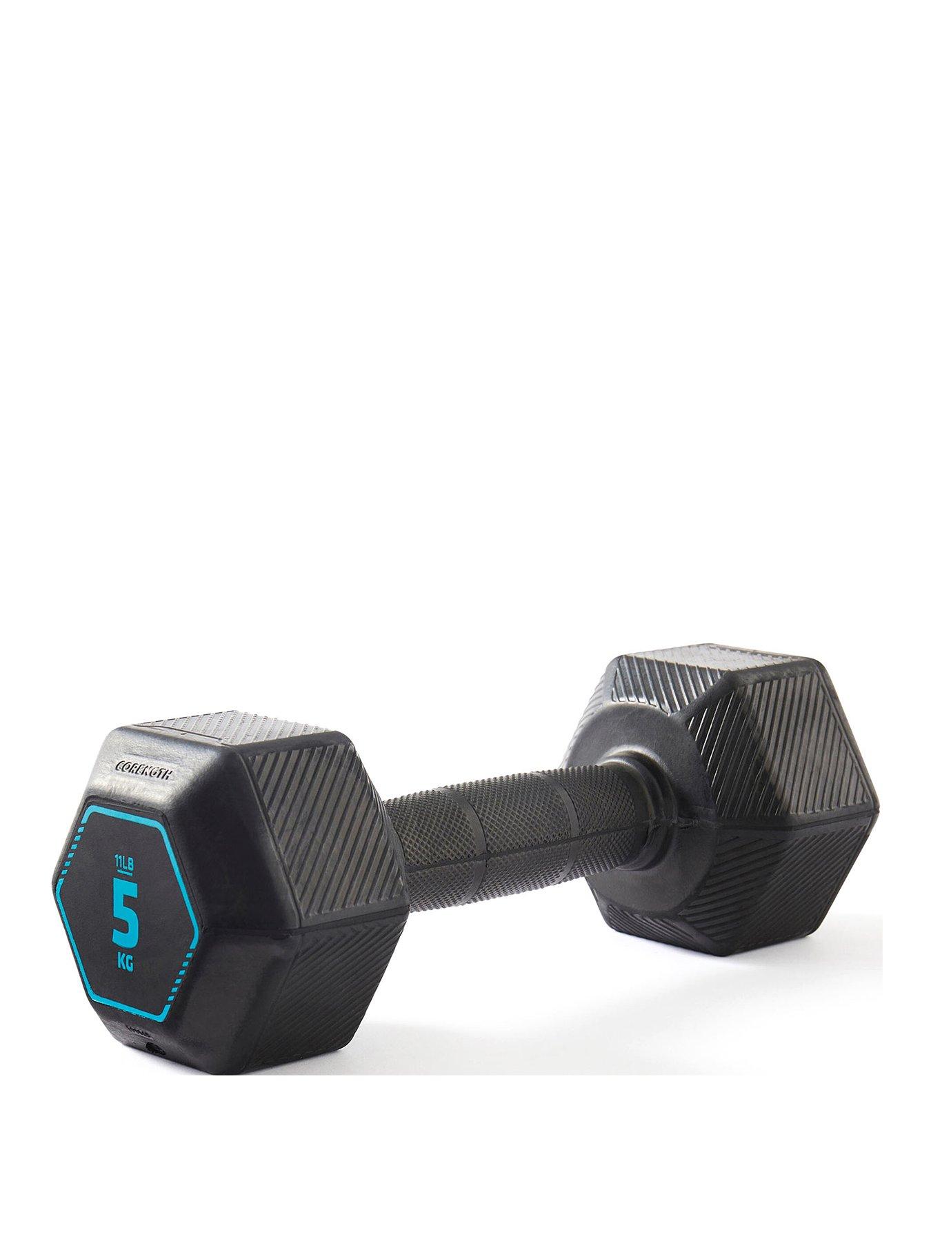 undefined 5 kg Cross Training and Weight Training Hexagonal Dumbbell - Black